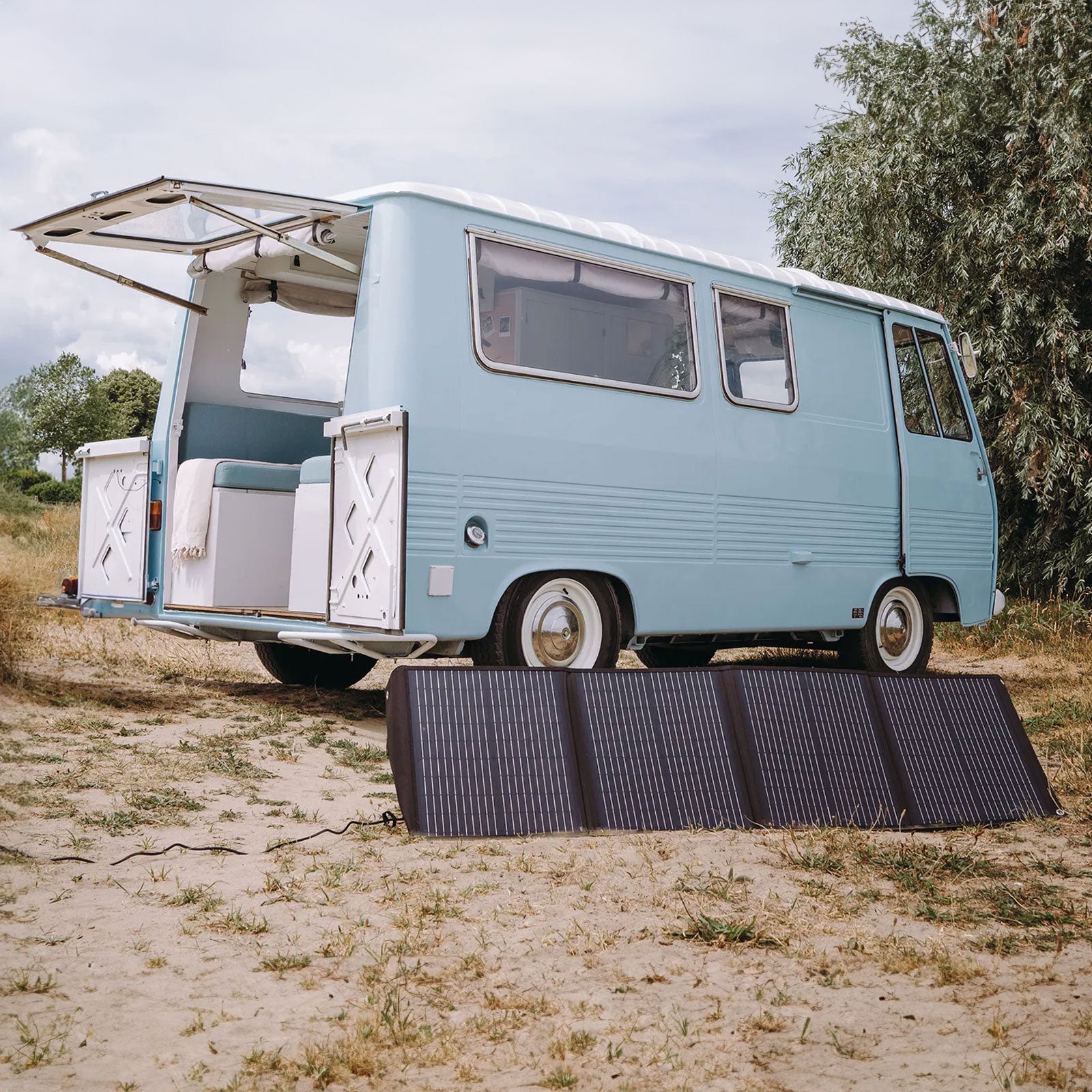 Panneau solaire MESTIC MSFO-200, module solaire portable et pliable, PERC 200 W, pour camping et extérieur