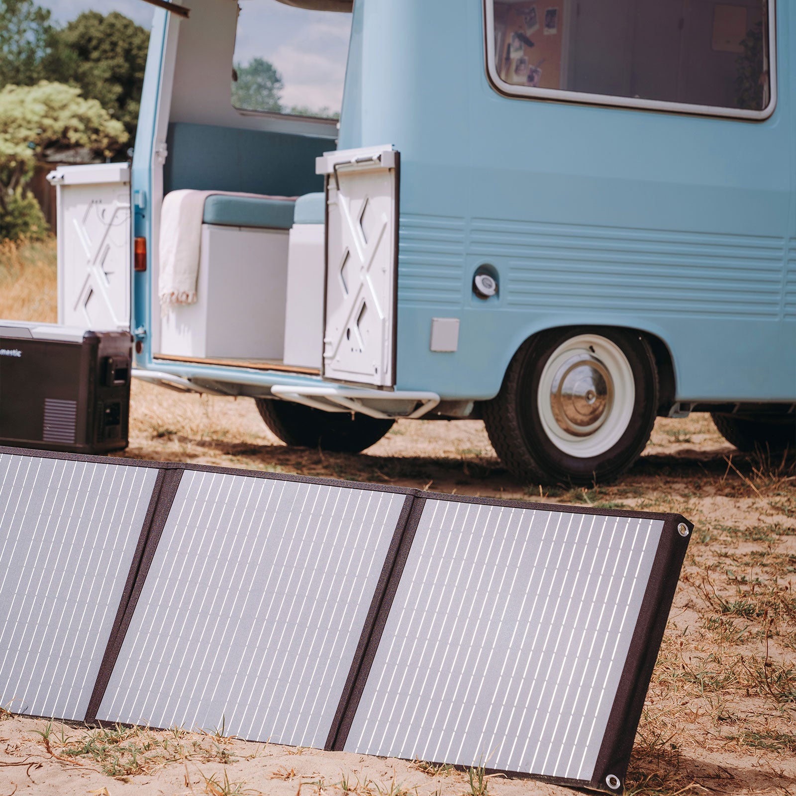 Panneau solaire MESTIC MSFO-200, module solaire portable et pliable, PERC 200 W, pour camping et extérieur