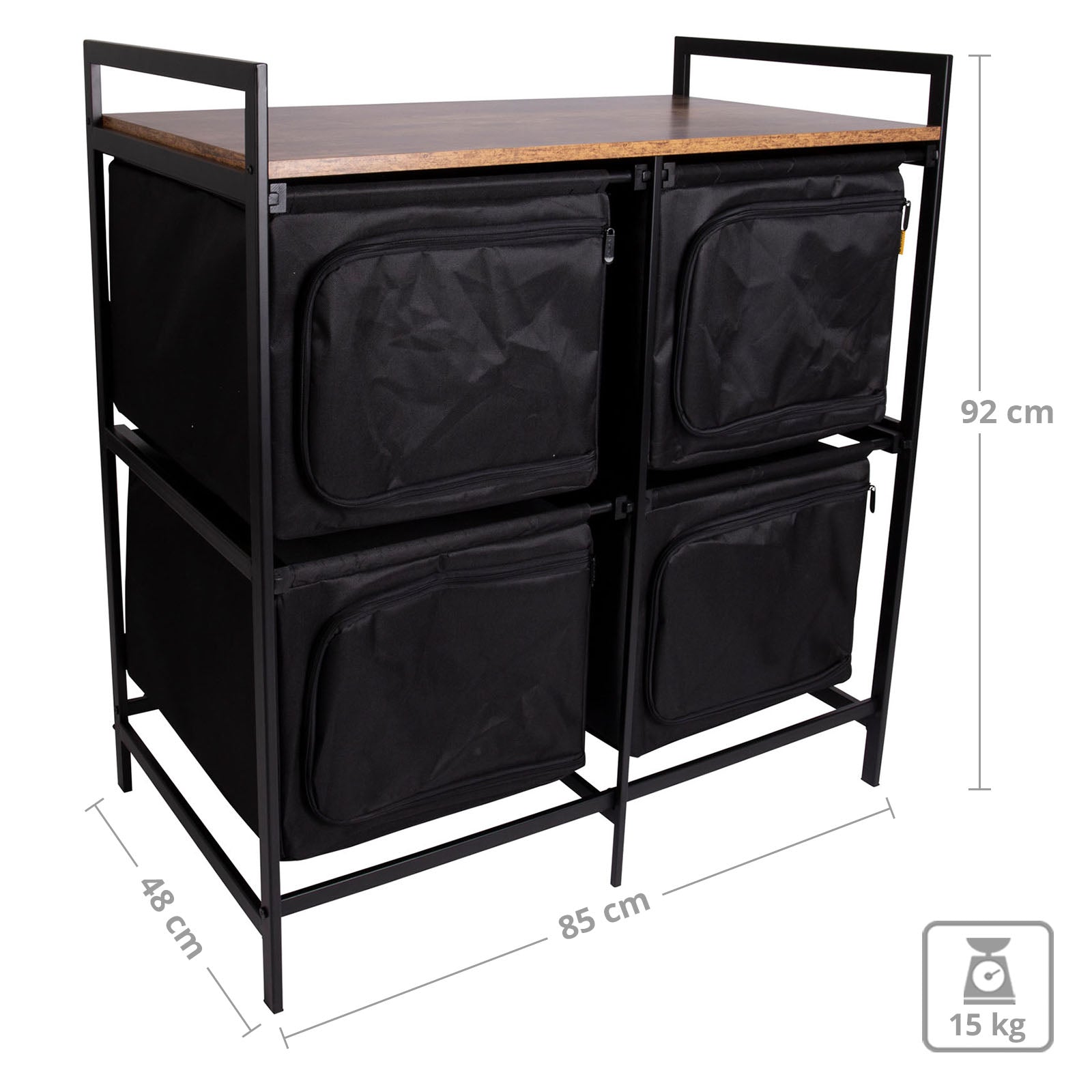 BO-CAMP Industrial Camping Küche Lawton Falt Schrank Schubladen Tisch Holz Stahl