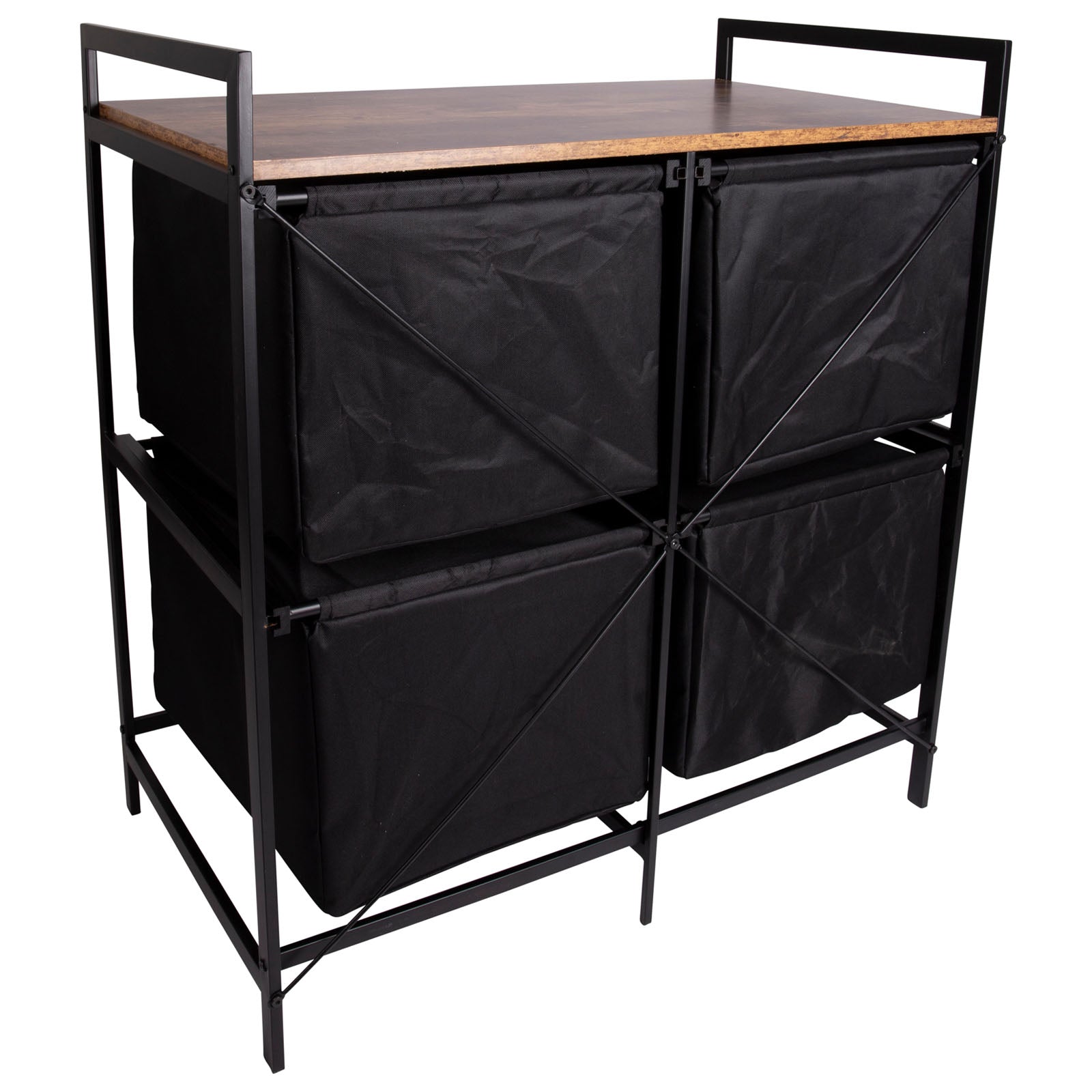 BO-CAMP Cuisine de camping industrielle Lawton : armoire pliante, tiroirs, table en bois et acier