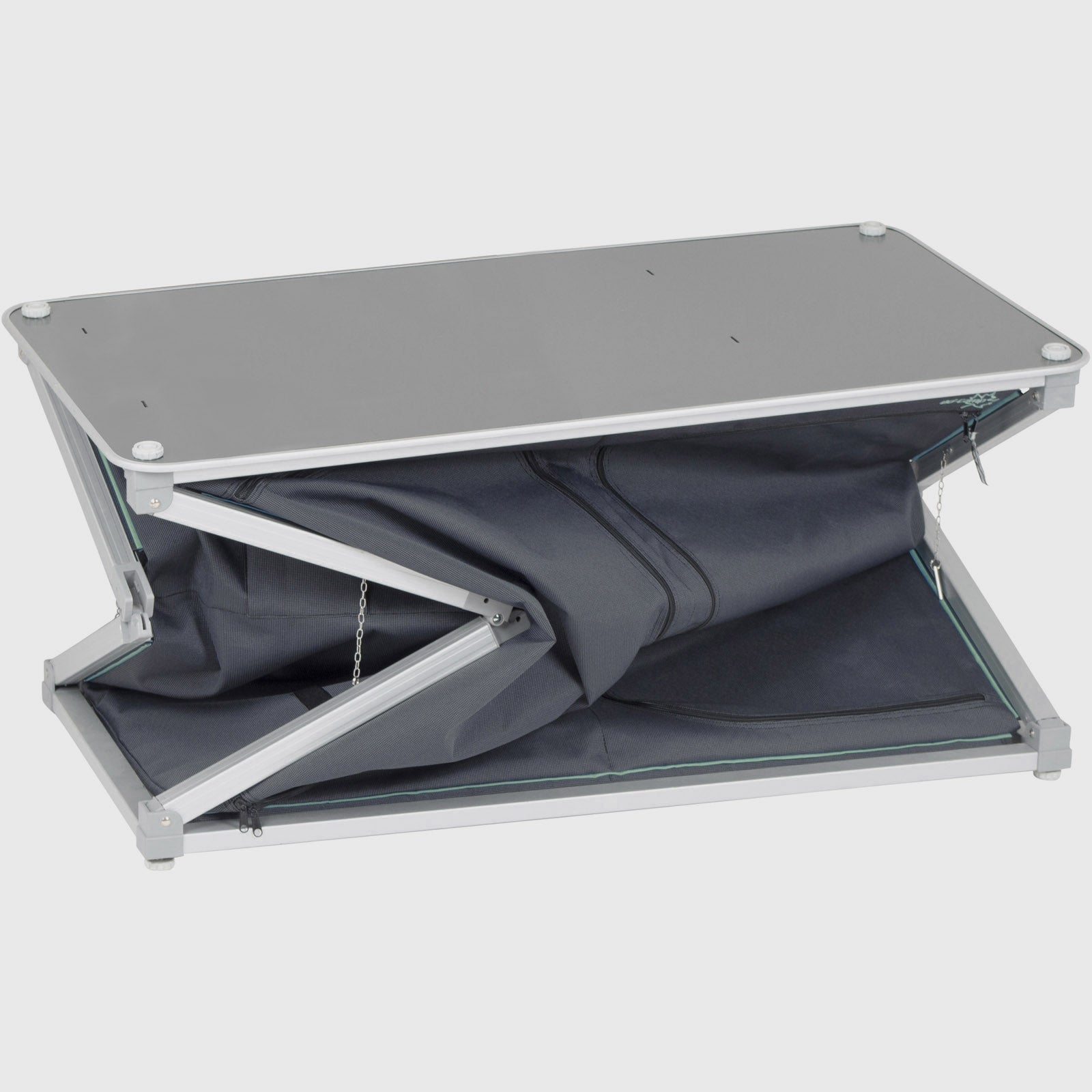 BO-CAMP Quick Up Camping Voyage Cuisine Boîte de Cuisine Tente Armoire Pliante Coupe-Vent Aluminium