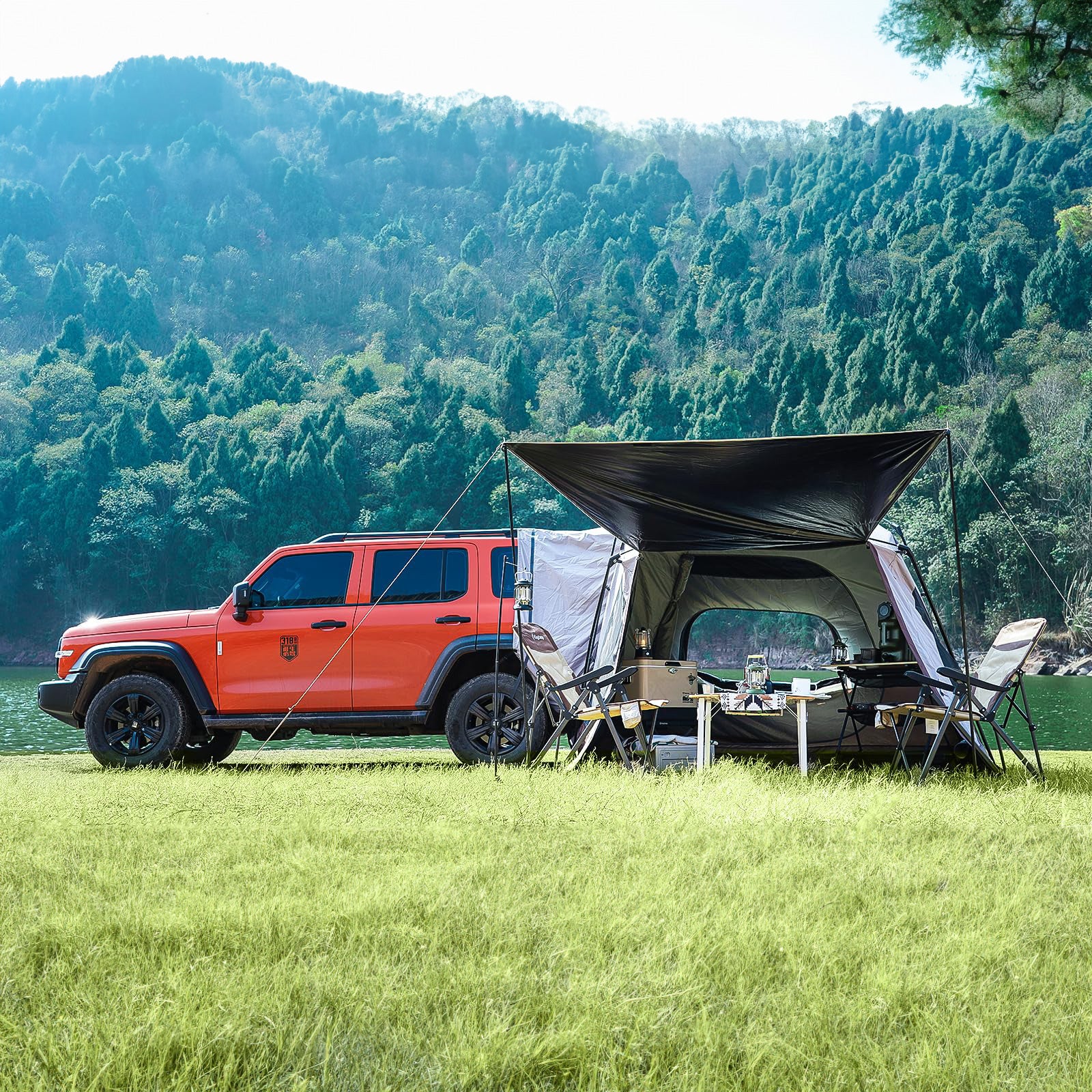 KINGCAMP bus tent rear tent Hawly VW bus awning van family camping tent 3000 mm