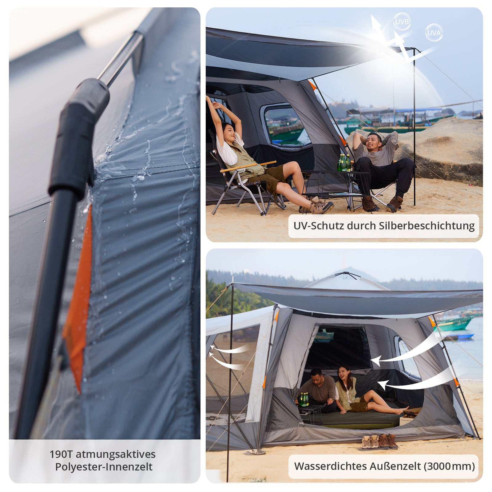 KINGCAMP Heckzelt Meadows Bus Vorzelt SUV Van Zelt Familienzelt Campingzelt