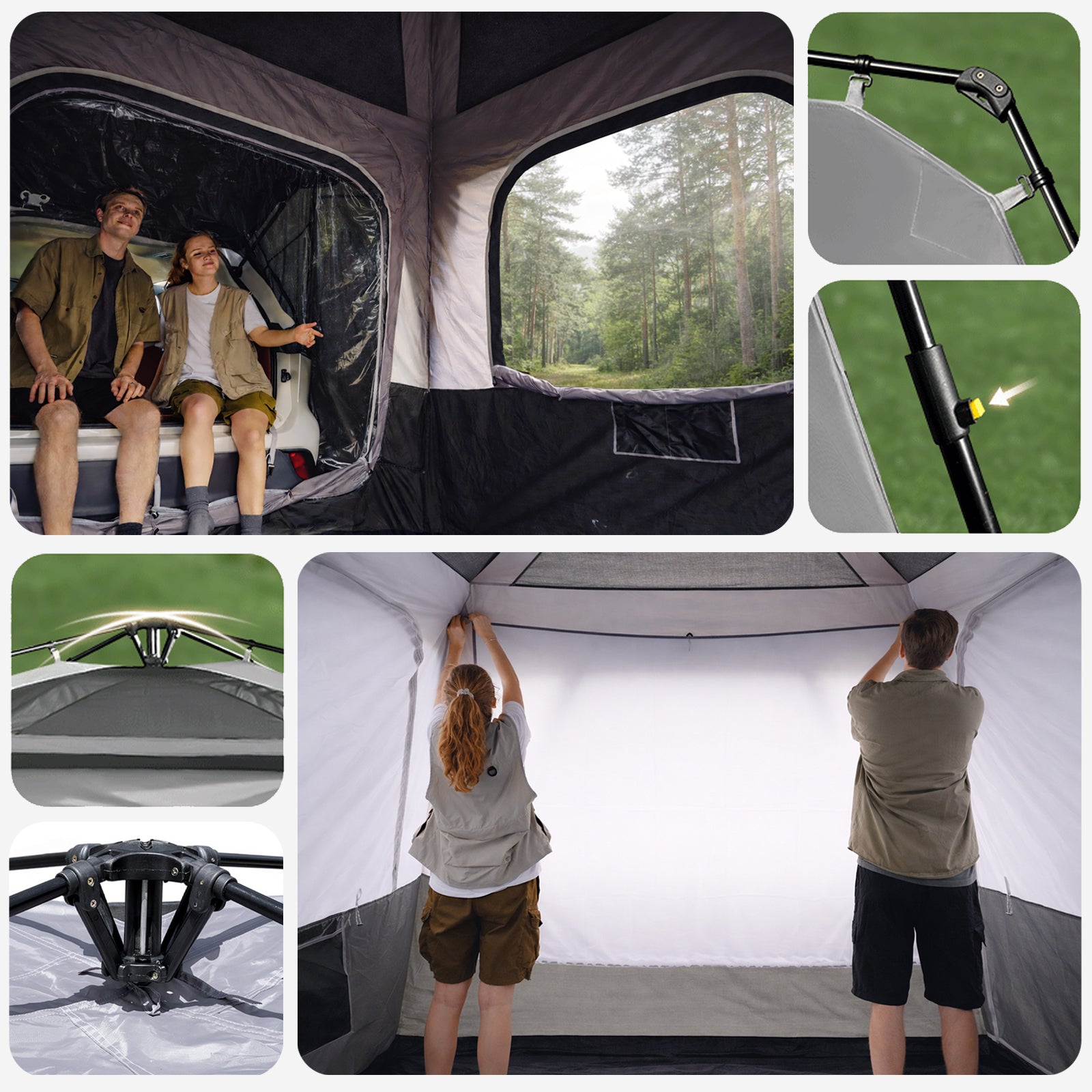 KINGCAMP Heckzelt Riverstone Lodge Bus Vorzelt SUV Van Familien Zelt Campingzelt