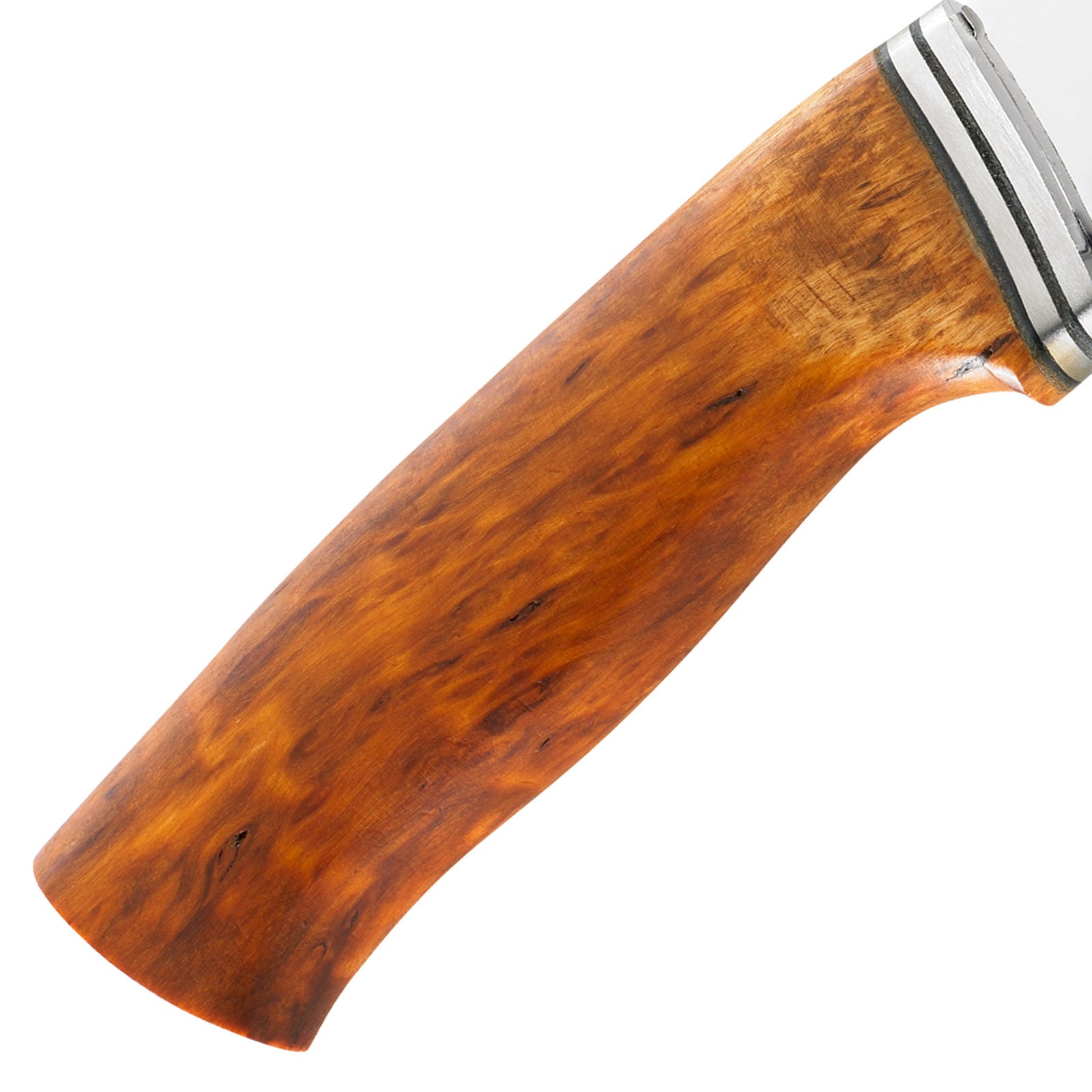 HELLE Messer Alden 76 - Belt knife outdoor steel hunting knife sheath birch wood