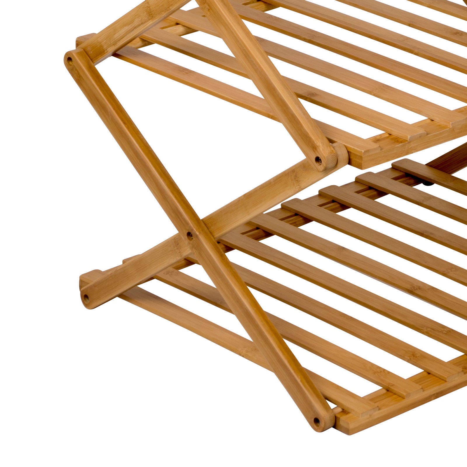 BO-CAMP Camping Shelf Fitzroy - Folding Cabinet Folding Shelf Furniture Bamboo Wood Foldable