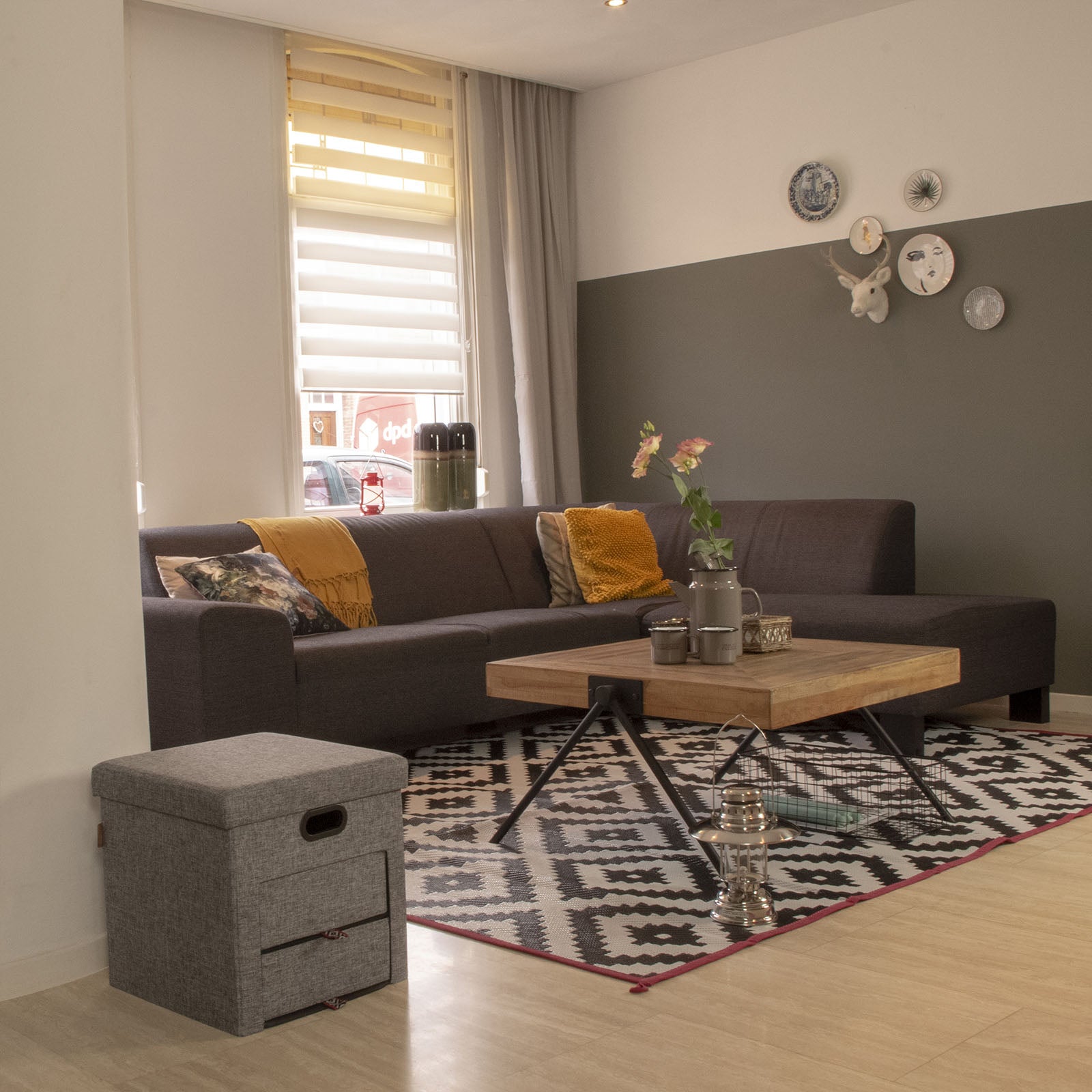 BO-CAMP Ottomane Sitzhocker Sitzbank Sitzwürfel Camping Schrank Truhe faltbar