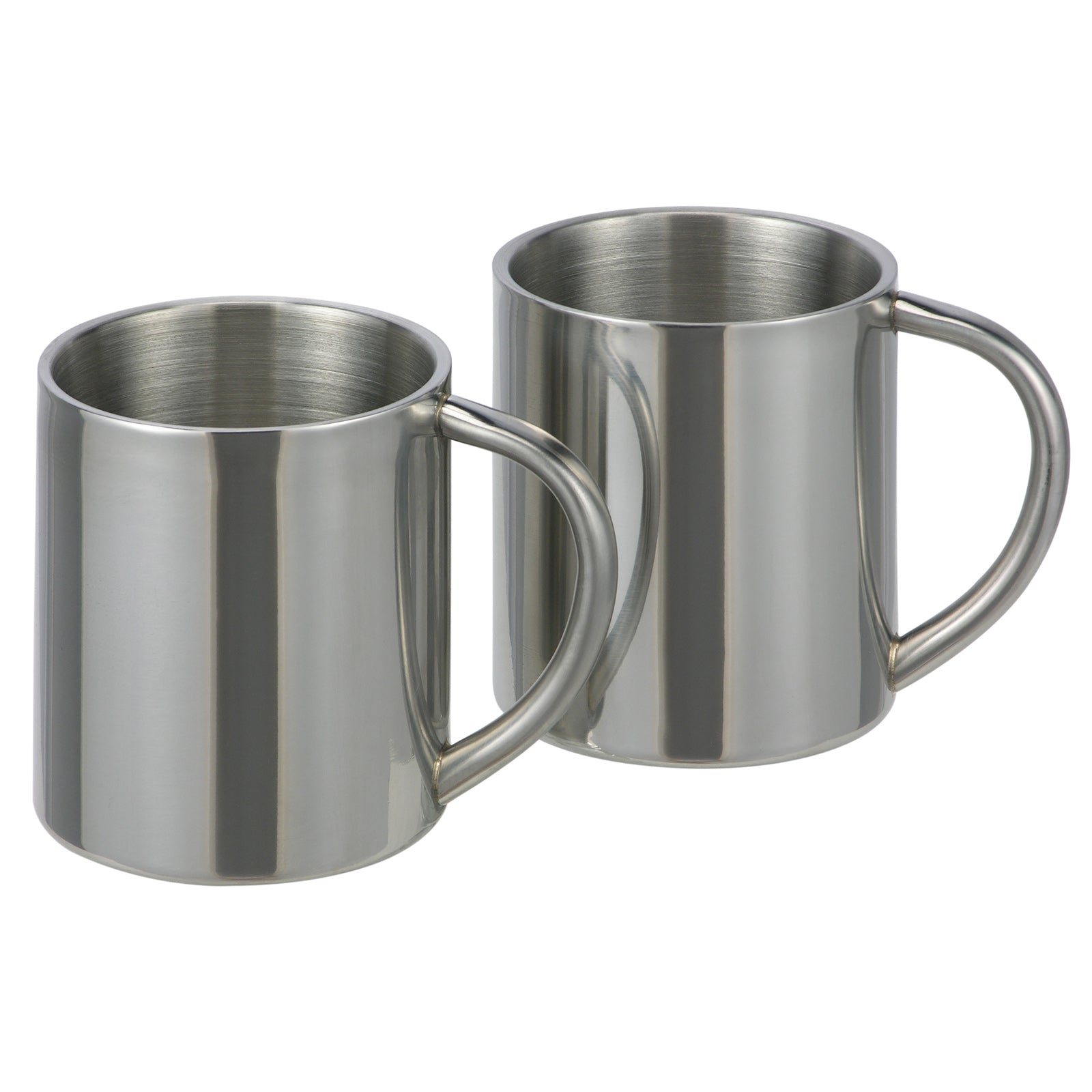 HI 2 Campingbecher Edelstahl Set Camping Kaffee Becher Thermo Tasse Doppelwandig