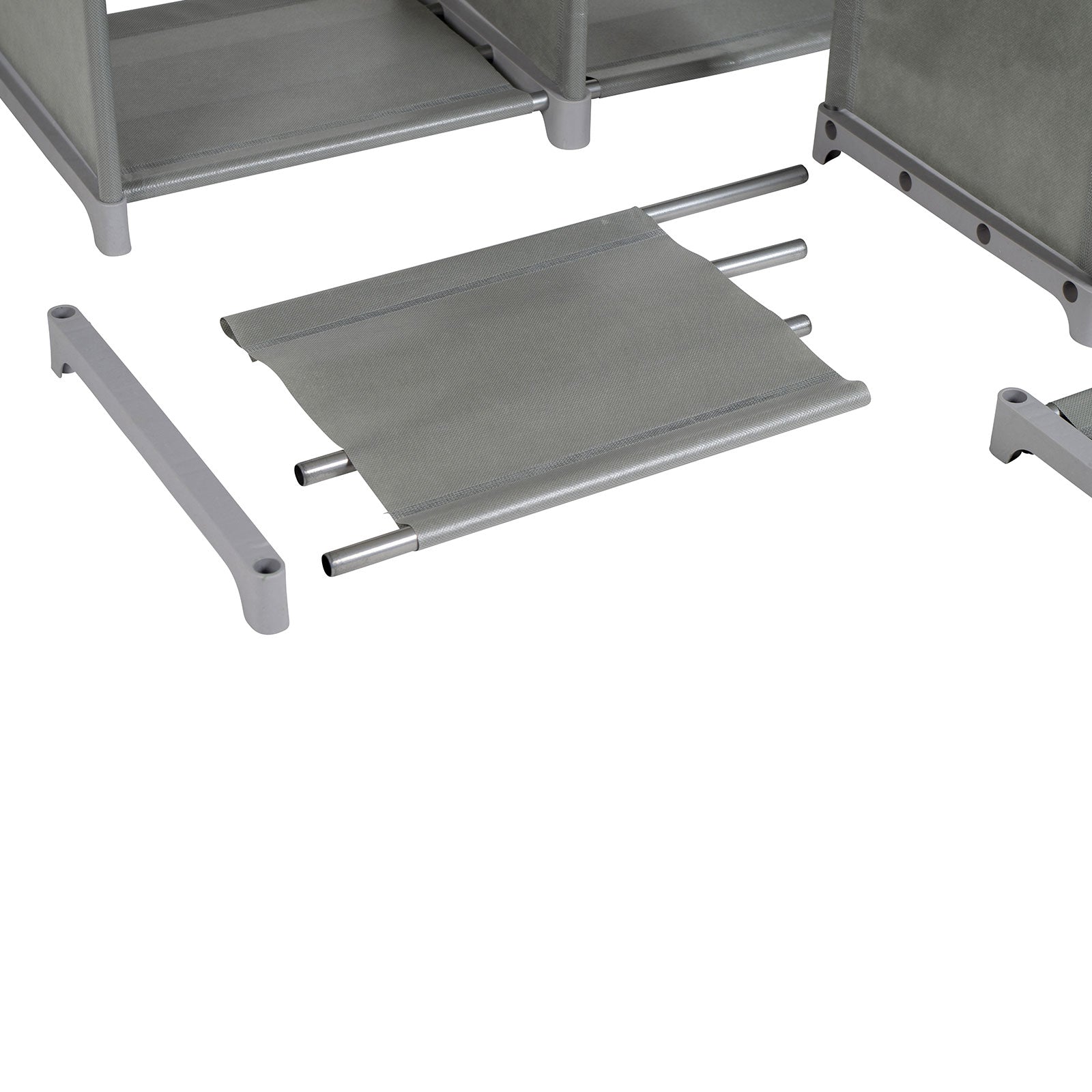 BO-CAMP Faltschrank XL Campingschrank Stoff Schrank Schubladen Garderobe Faltbar