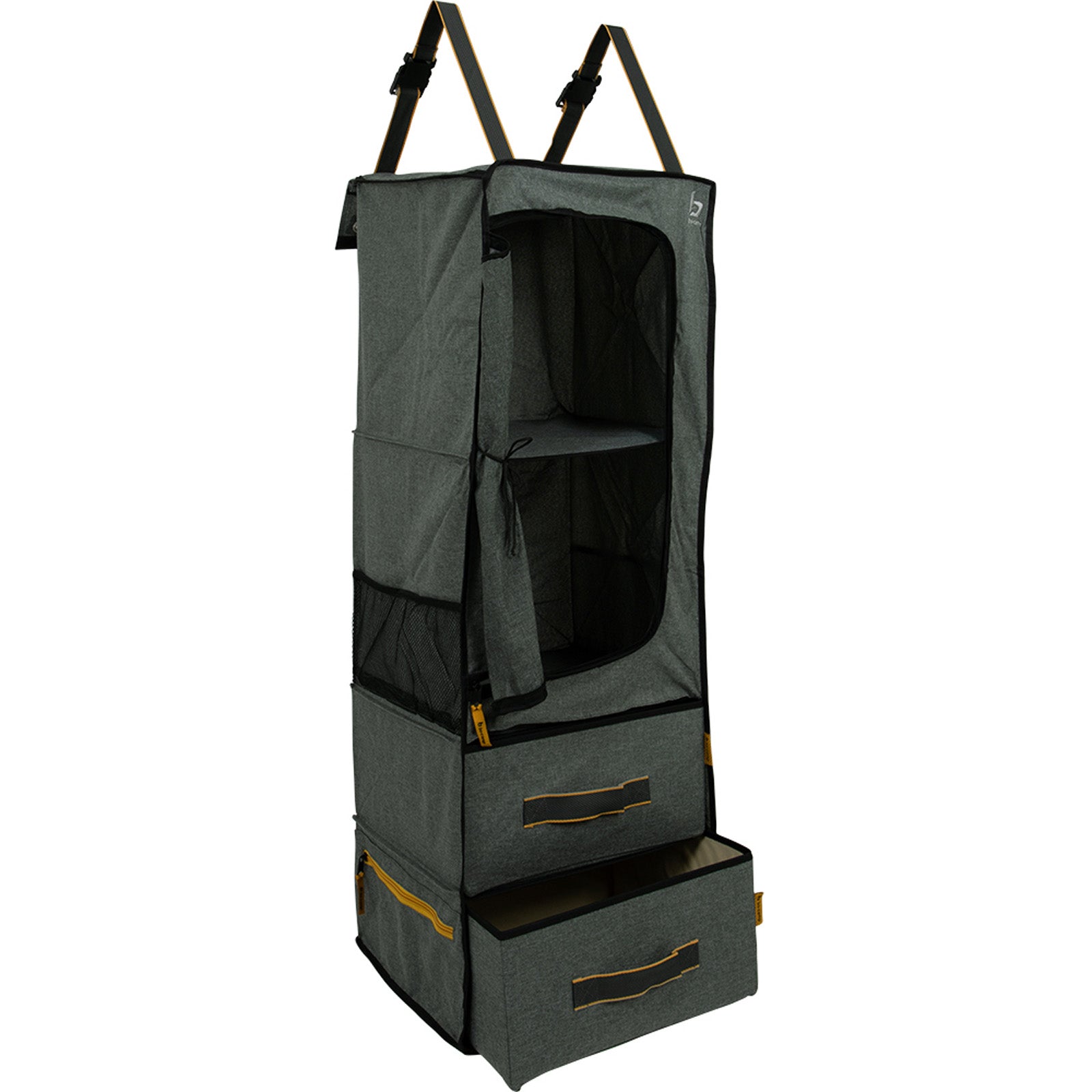 BO-CAMP Hanging Shelf Organizer Westlawn 4-Compartment Tent Door Shelf Camping Storage