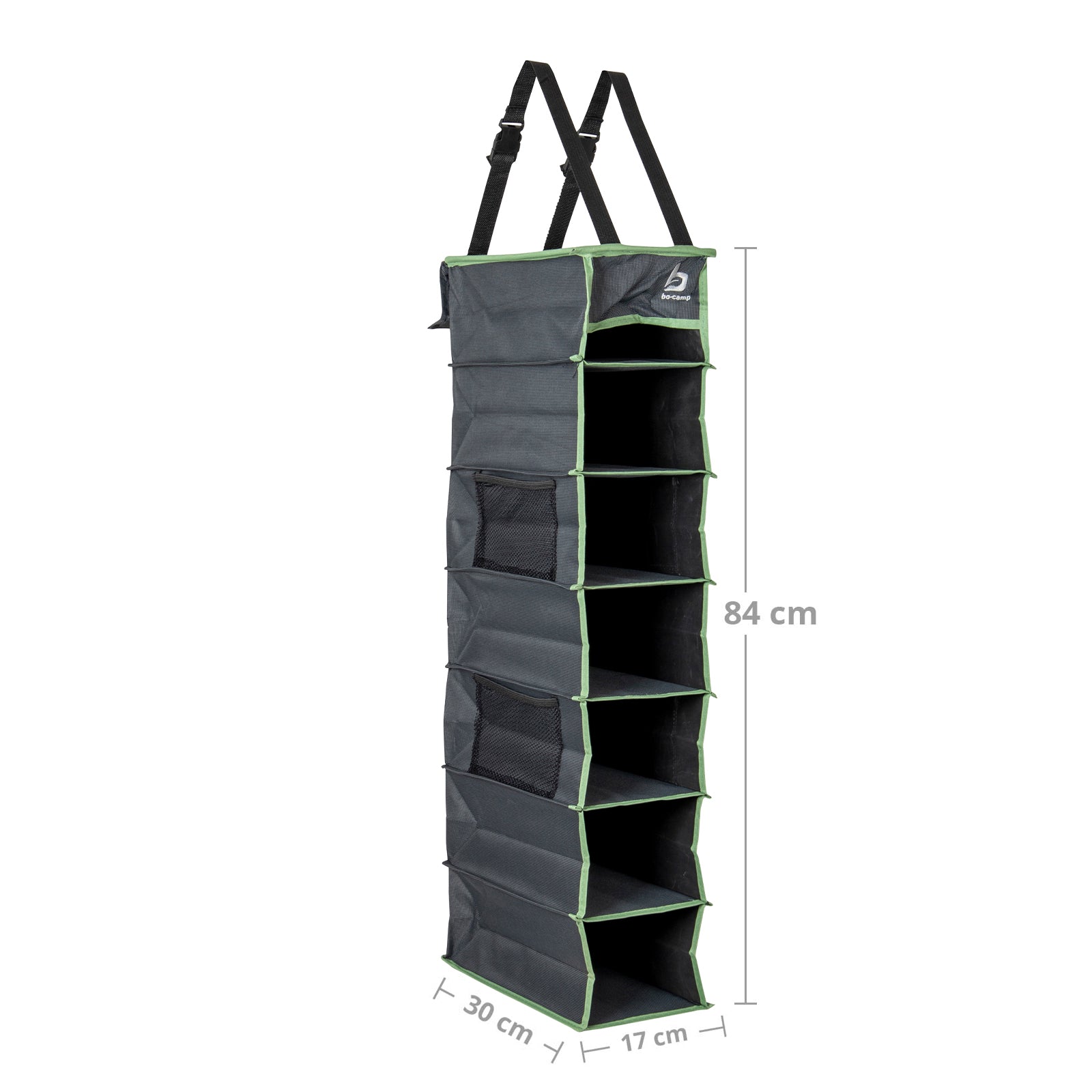 BO-CAMP Organizer 7 compartments camping hanging organizer closet organizer hanging shelf