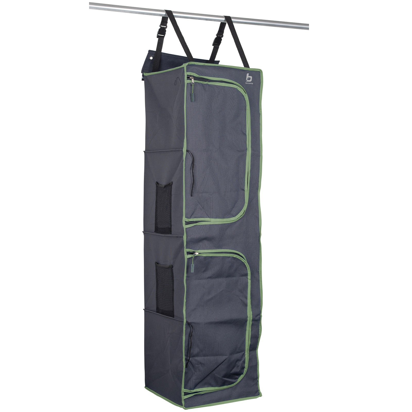 BO-CAMP Hängeregal 4Fach Organizer Vor Zelt Tür Regal Camping Hänge Aufbewahrung