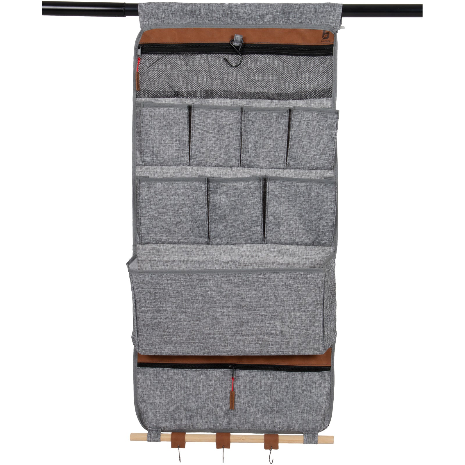 BO-CAMP Hanging Shelf Organizer Mathew 11-Compartment Tent Door Shelf Camping Storage