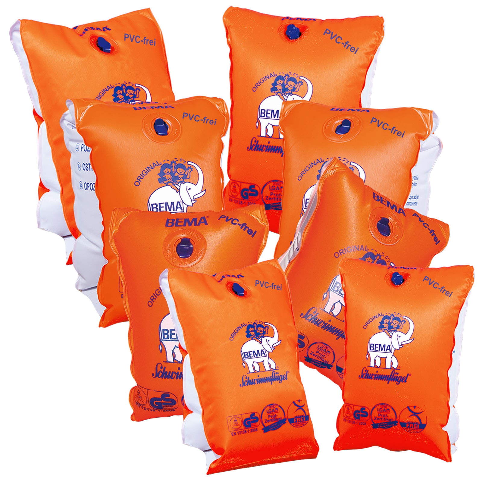 Brassards de natation pour enfants BEMA®WFF - Manchons d'aide à la natation à double chambre sans PVC