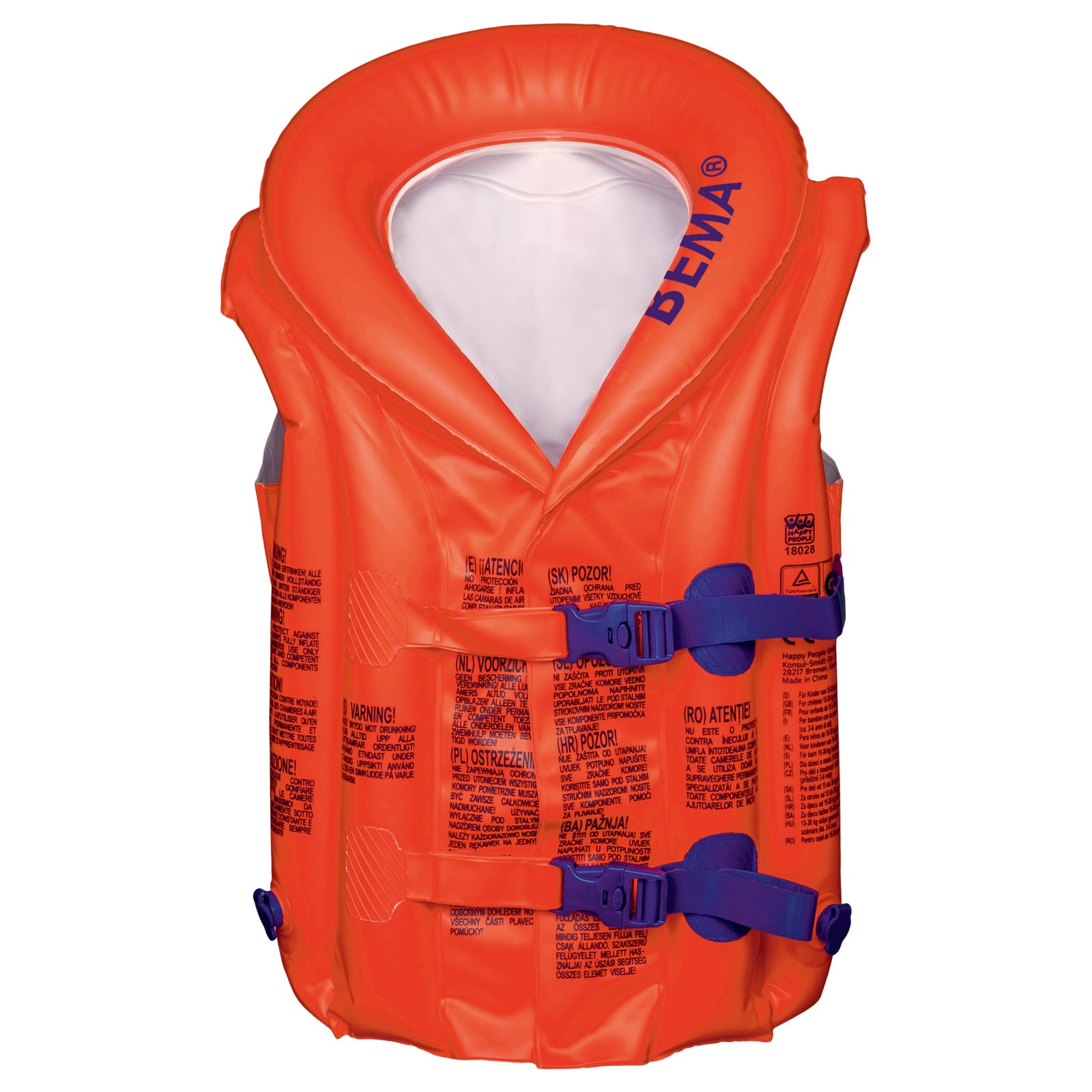 Gilet De Sauvetage Gonflable XJKLBYQ – Nylon Ajustable – Bandes Réfléchissantes – Sifflet – Adultes Et Enfants – Sans Cartouche
