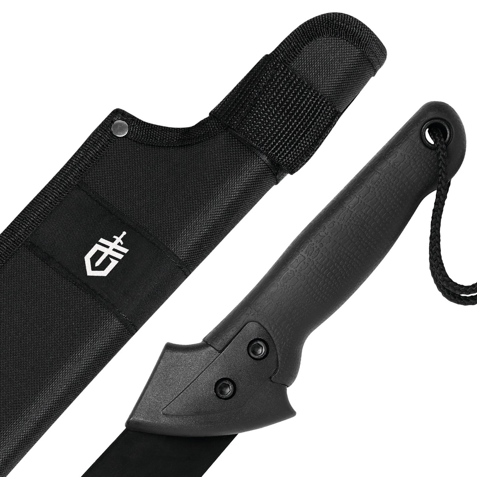 GERBER Machete Gator Bowie Buschmesser Arbeitsmachete Haumesser + Säge Axt 65 cm