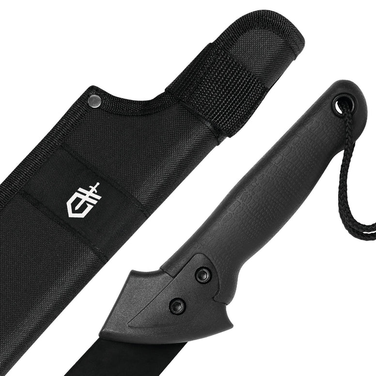 GERBER Machete Gator Bowie Bush Knife Work Machete Chopping Knife + Saw Axe 65 cm