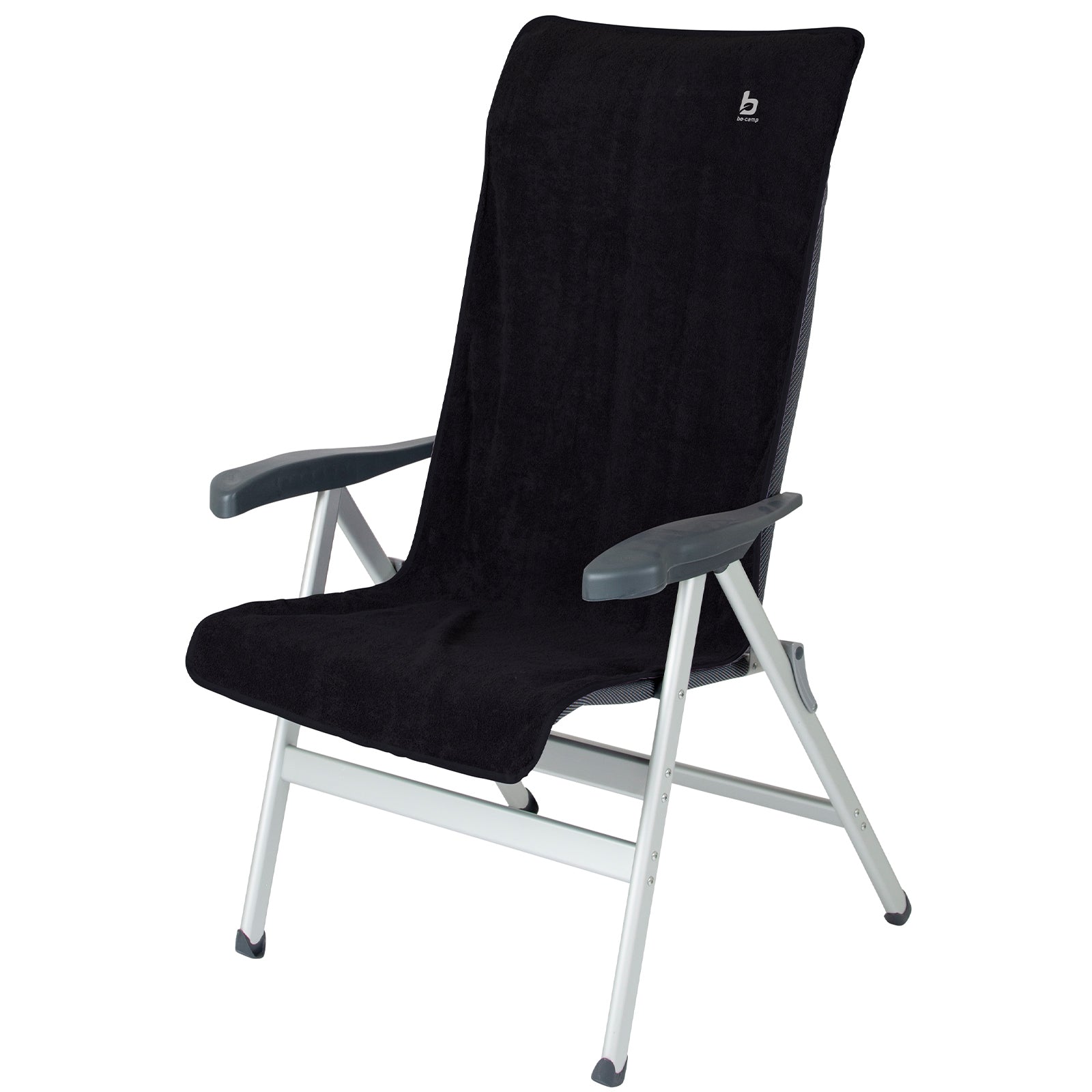 BO-CAMP badstof zitkussenhoes voor klapstoel met hoge rugleuning – tuin, camping