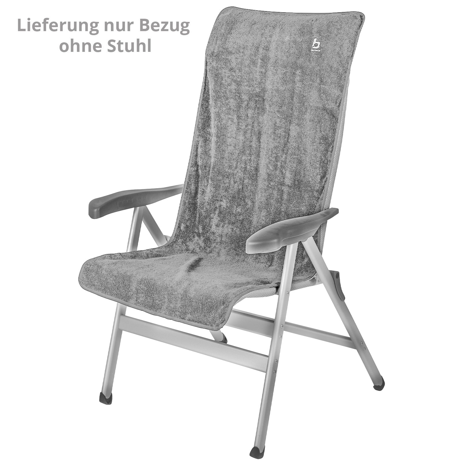 BO-CAMP Frottee Sitz Auflage Hochlehner Kissen Bezug Garten Camping Klapp Stuhl