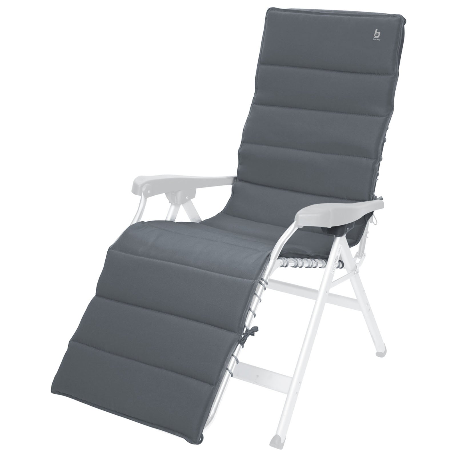 Coussin de siège rembourré BO-CAMP, housse de coussin à dossier haut, chaise pliante de camping de jardin