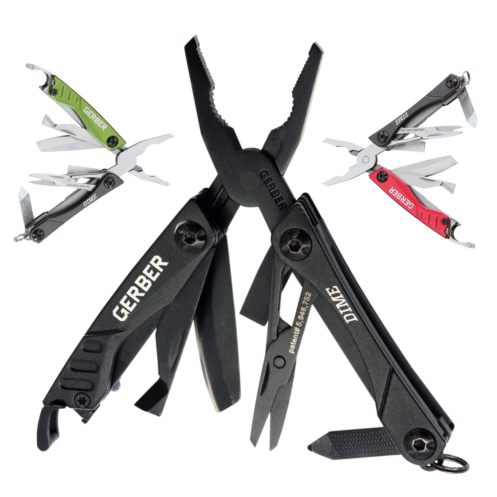 GERBER Dime Mini-Multitool Tool Minitool 12 Funktionen Anhänger Messer Schere