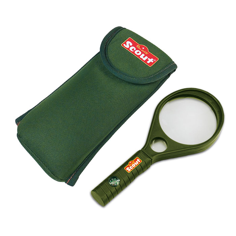 Loupe pour enfants SCOUT : loupe, verre grossissant, boussole + étui de ceinture en néoprène