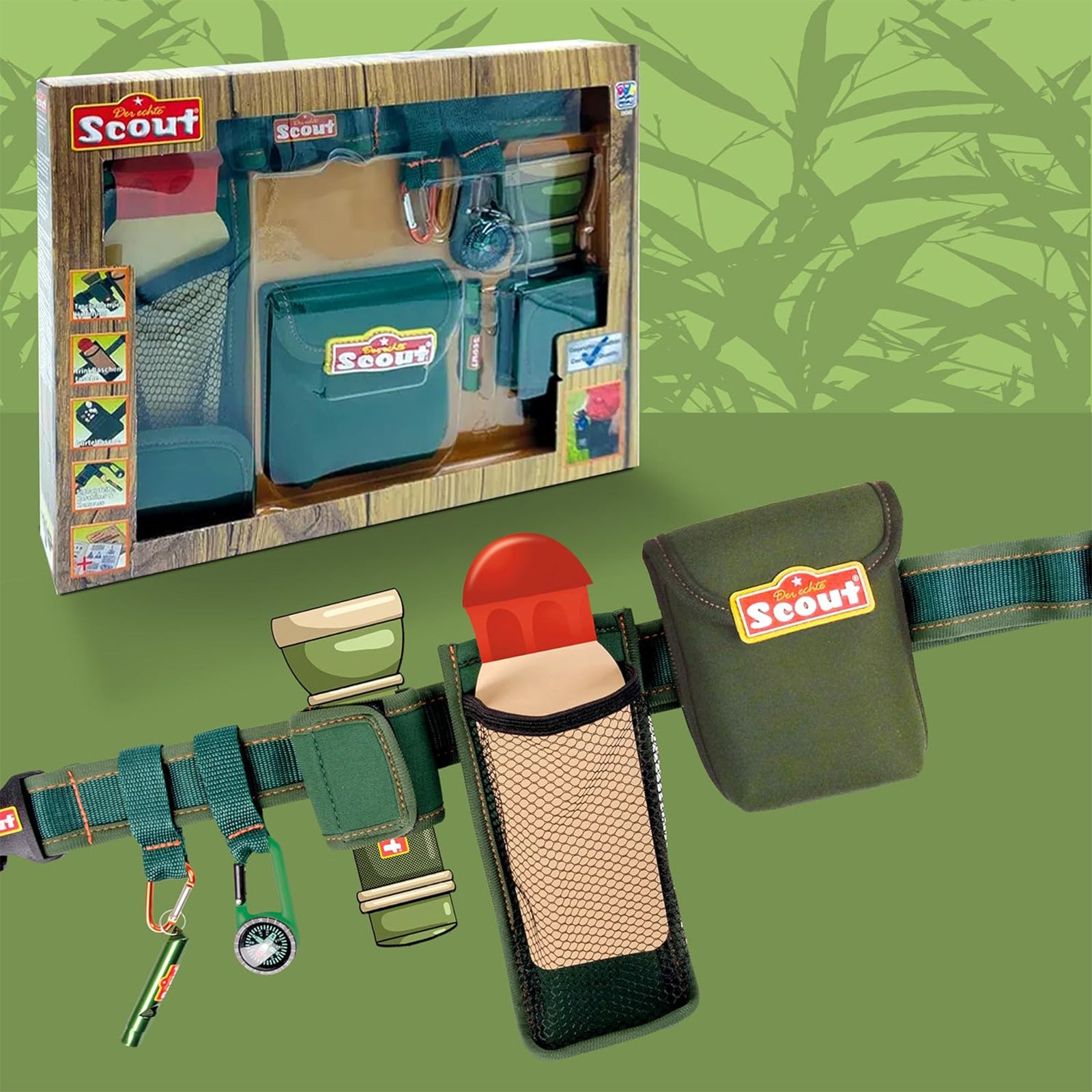 Ceinture d'aventure pour enfants SCOUT pour couteaux de poche, couteaux à découper, lampe de poche, emballage d'origine !