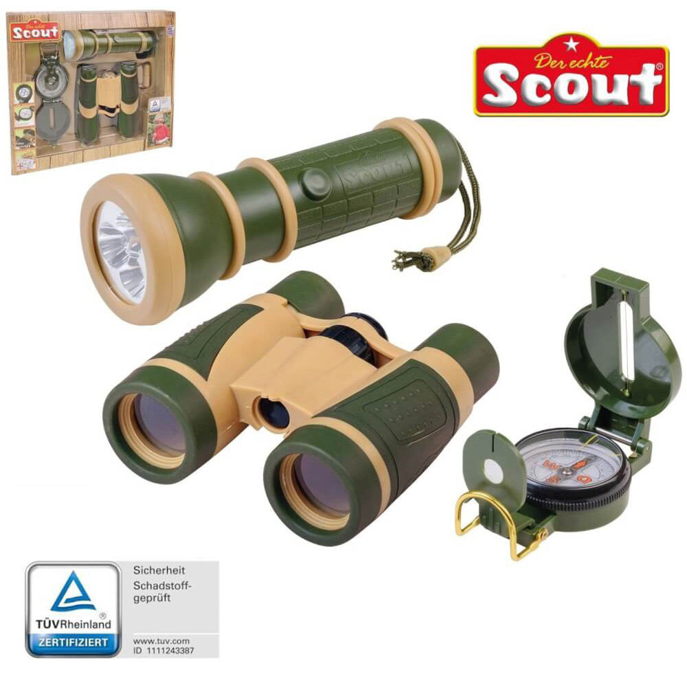 SCOUT Kinder Entdecker Set - Kompass -Taschenlampe -Fernglas -Kinderkompass TOP!