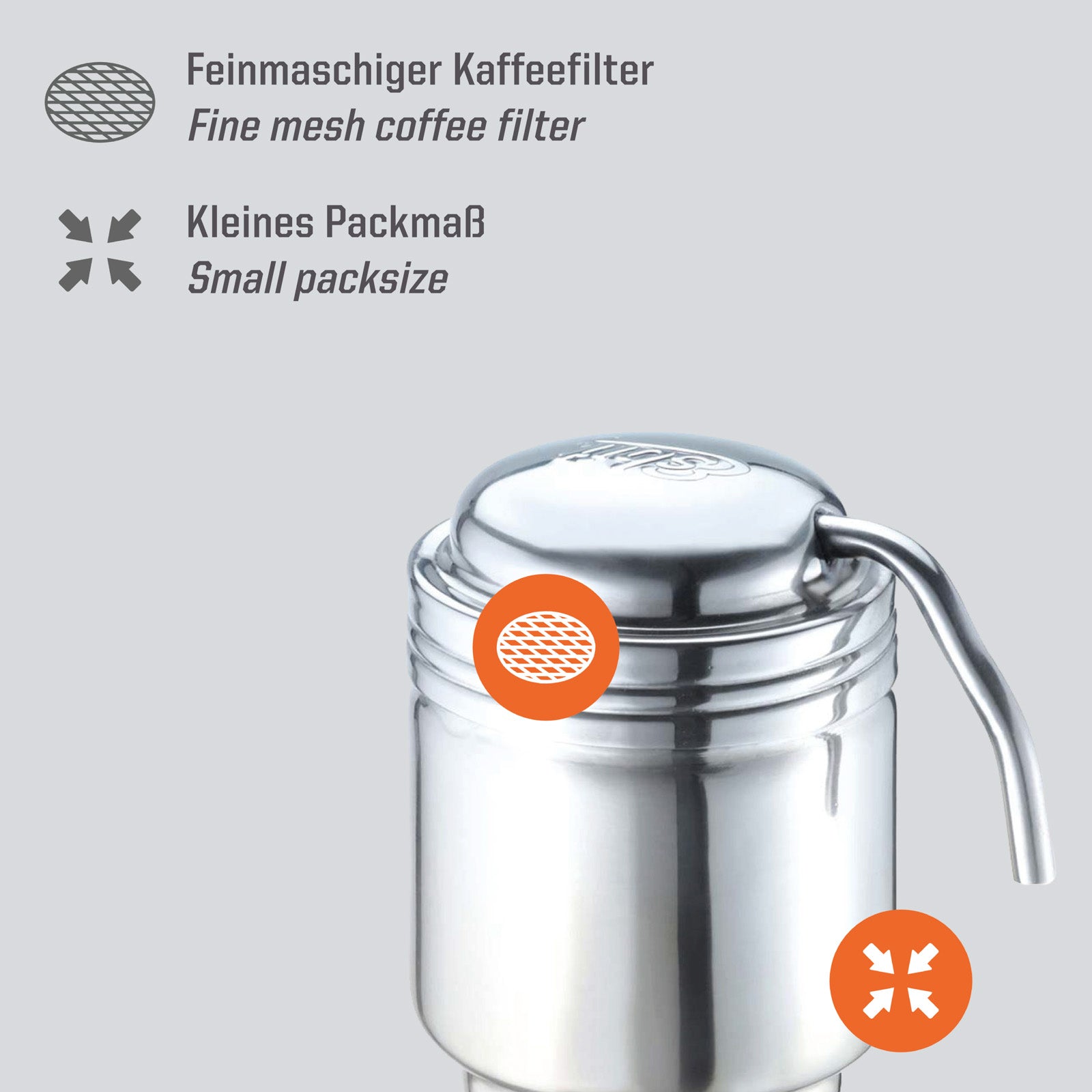ESBIT Camping Coffee Maker Solid Fuel Cooking Set Mini Cooker Stainless Steel 200ml