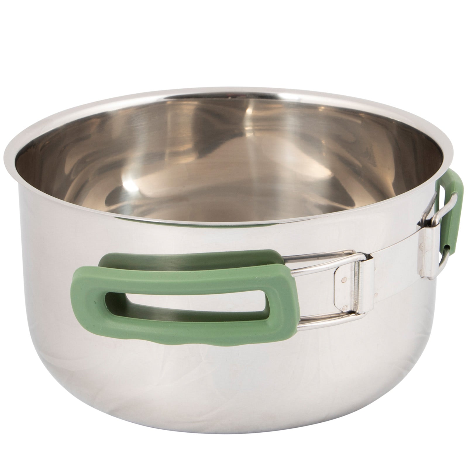 BO-CAMP Cooking Set 4-piece Camping Kitchen Pot Pan Crockery Stackable Stainless Steel