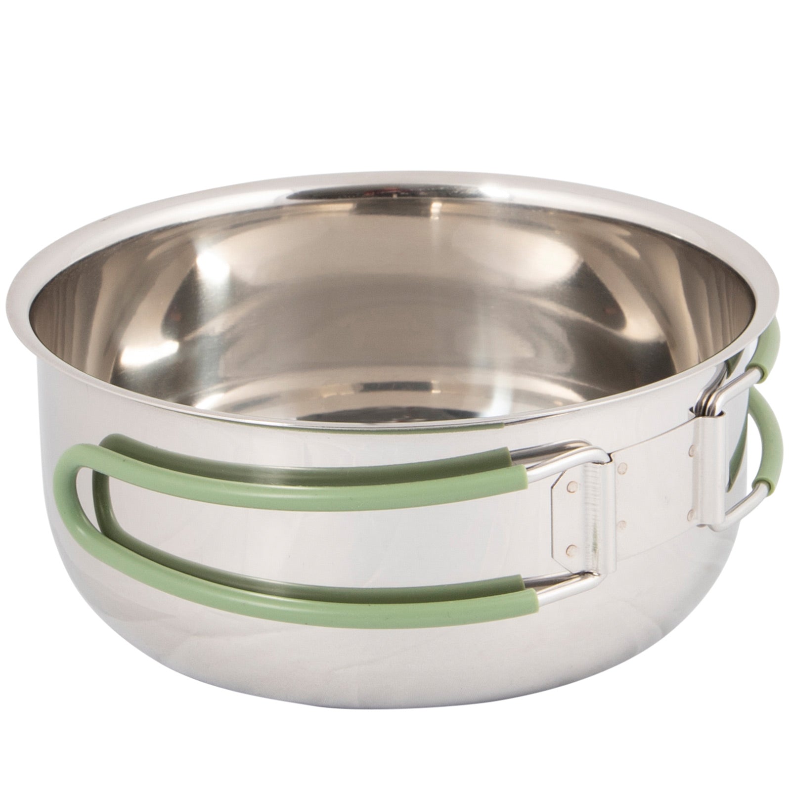 BO-CAMP Cooking Set 4-piece Camping Kitchen Pot Pan Crockery Stackable Stainless Steel