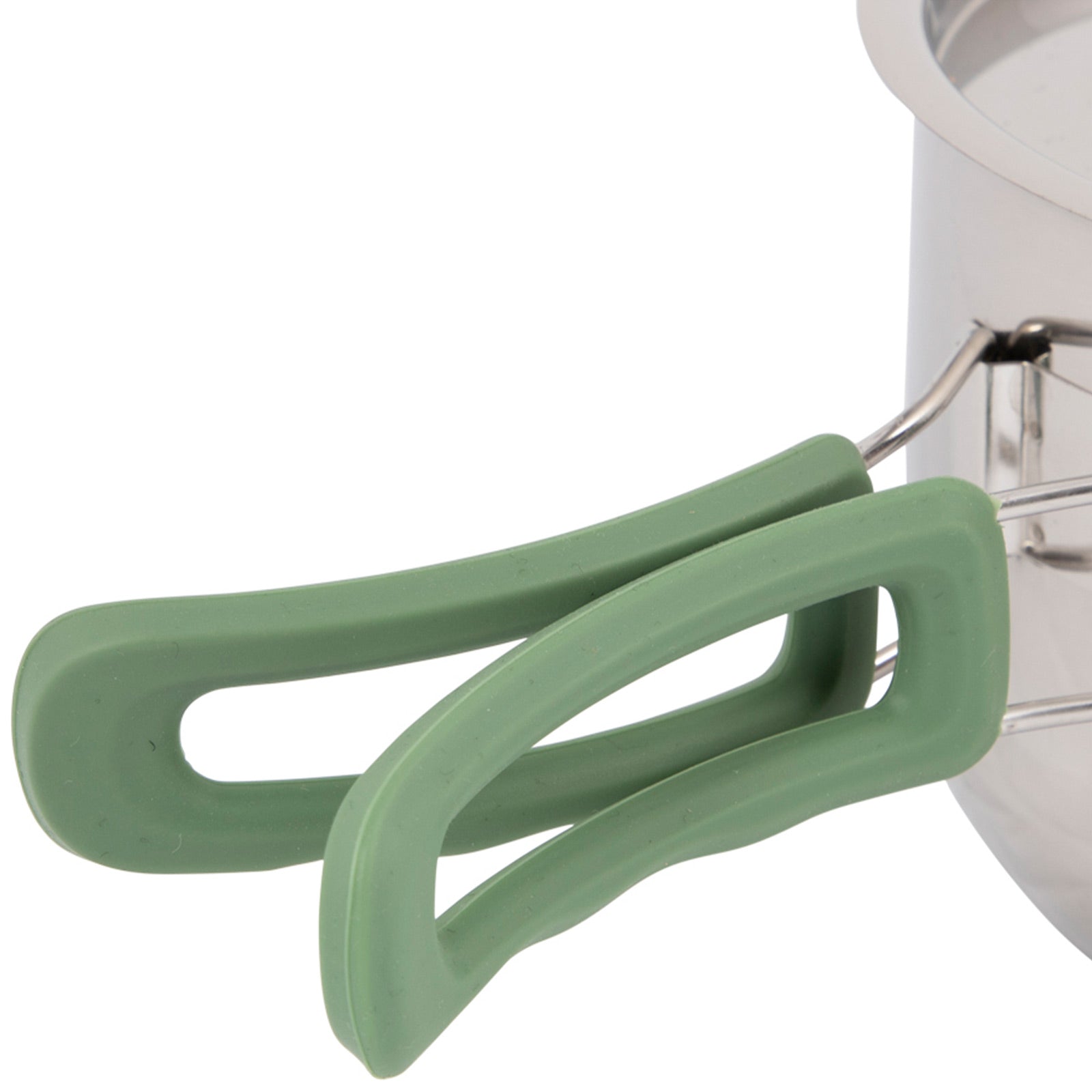 BO-CAMP Koch Set 4teilig Camping Küche Topf Pfanne Geschirr stapelbar Edelstahl