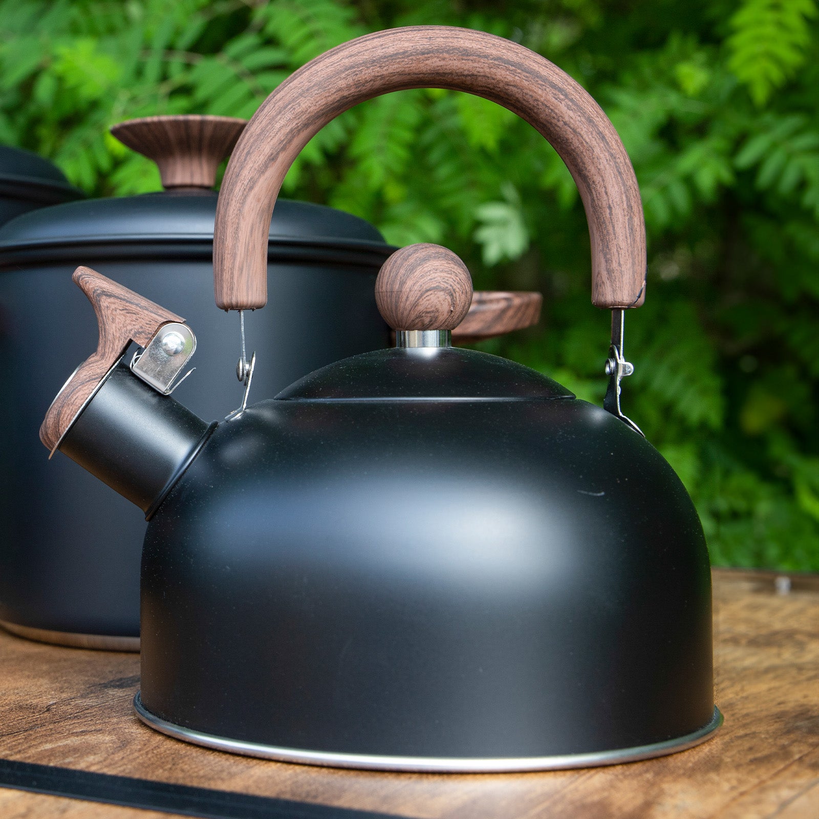 Bouilloire de camping BO-CAMP Pettygrove 1 Bouilloire sifflante Bouilloire à thé en acier inoxydable 1,2 L