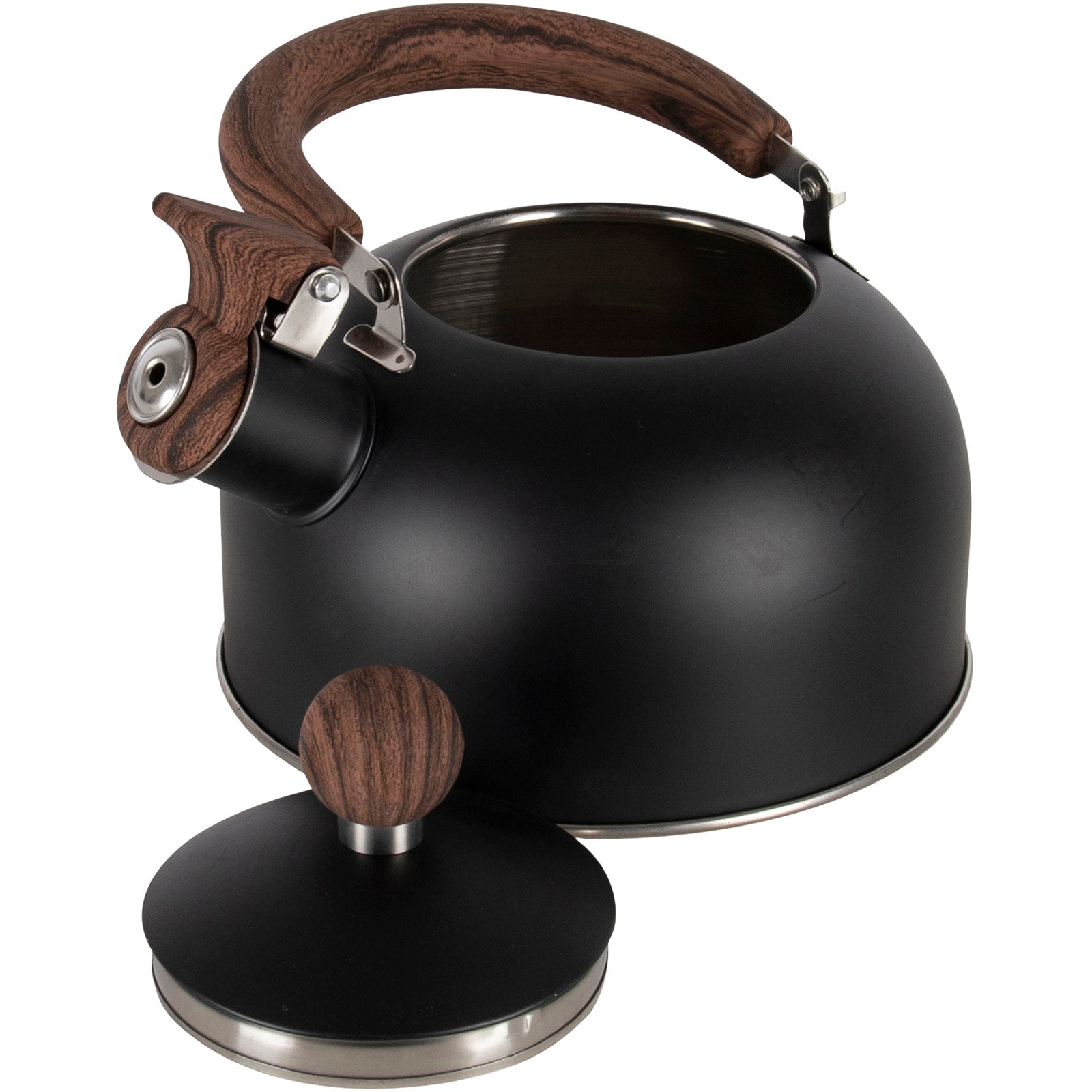 Bouilloire de camping BO-CAMP Pettygrove 1 Bouilloire sifflante Bouilloire à thé en acier inoxydable 1,2 L