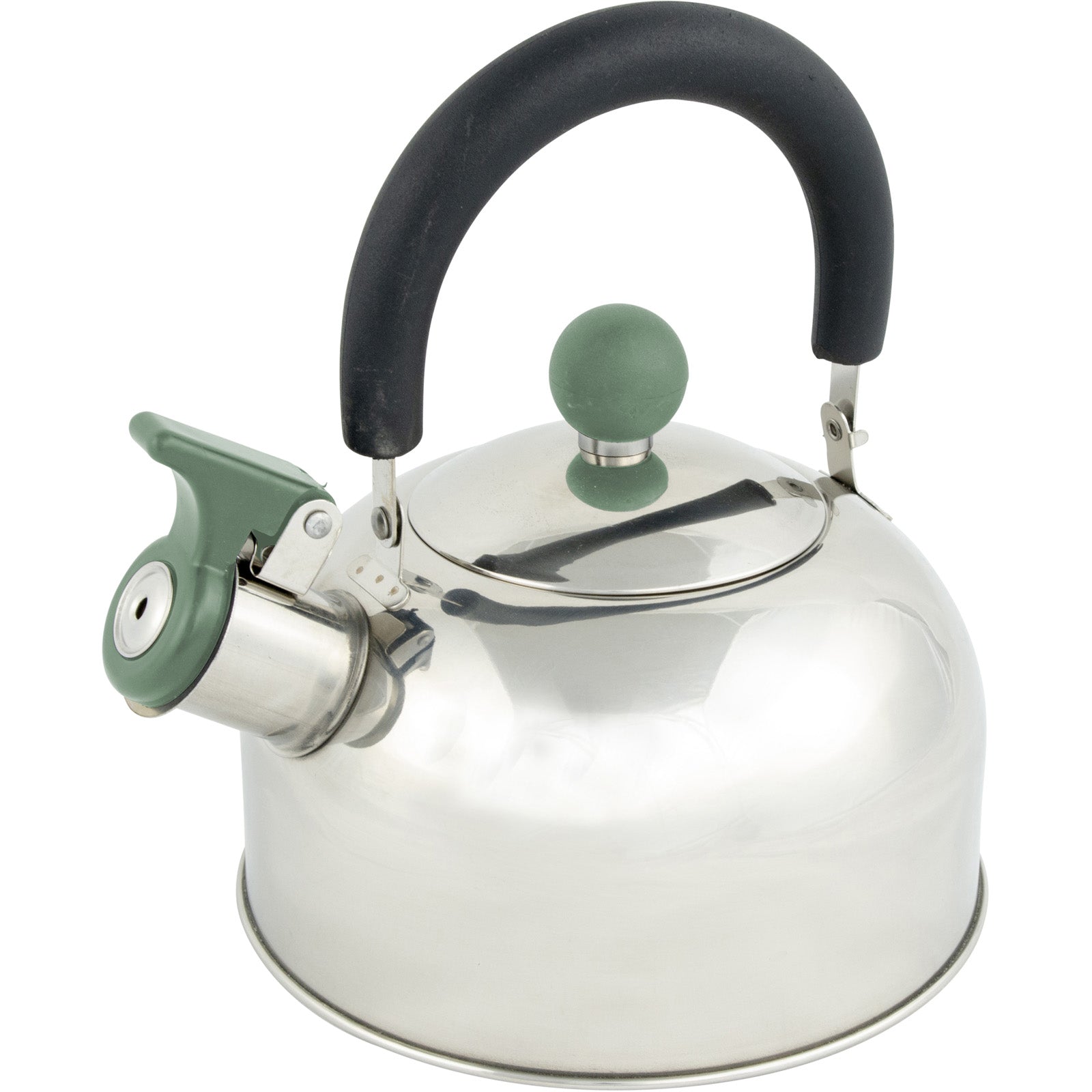 Bouilloire sifflante de camping BO-CAMP Trend 1 en acier inoxydable 1,2 L