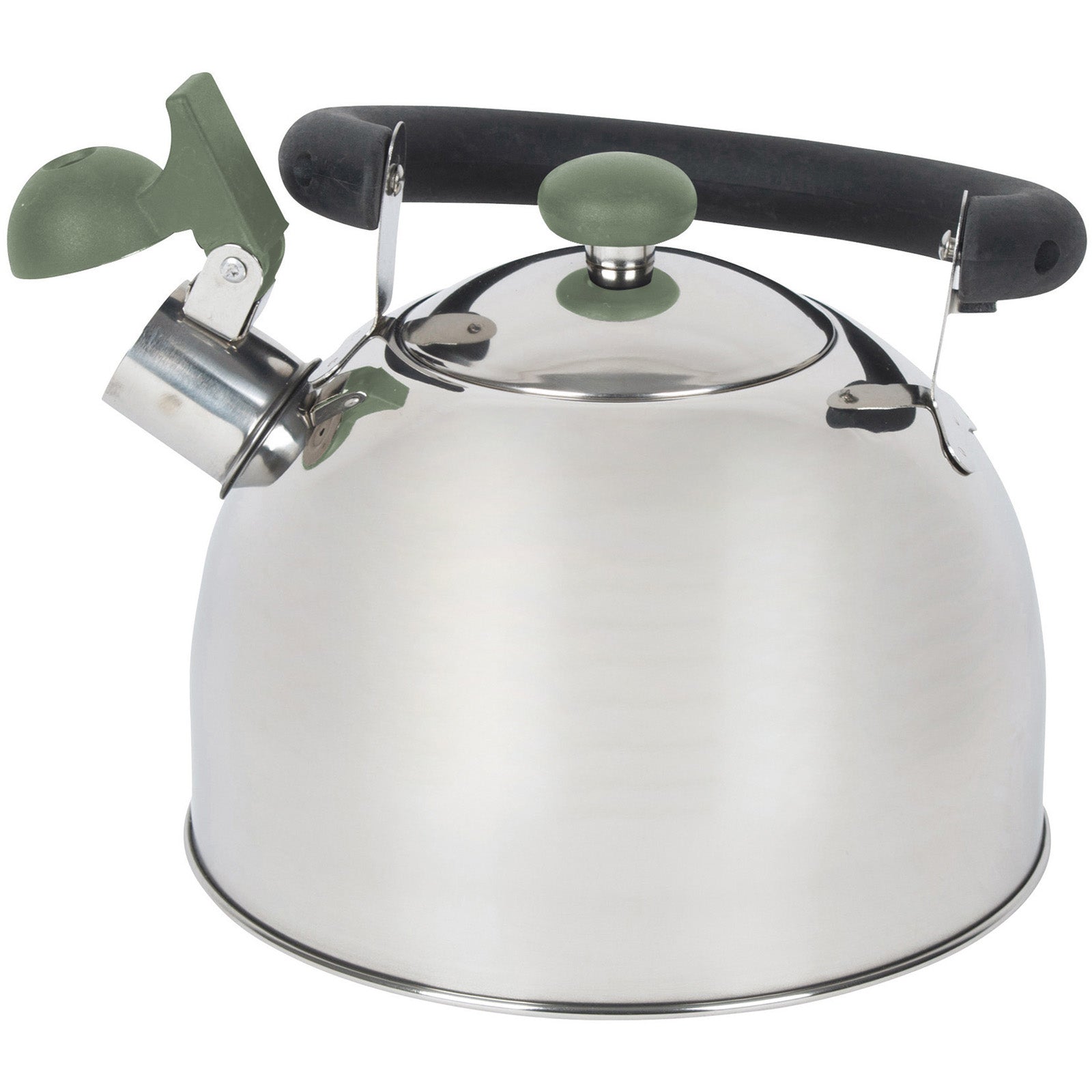 BO-CAMP Camping Kettle Trend 2 Whistling Kettle Tea Kettle Stainless Steel 2.5 L