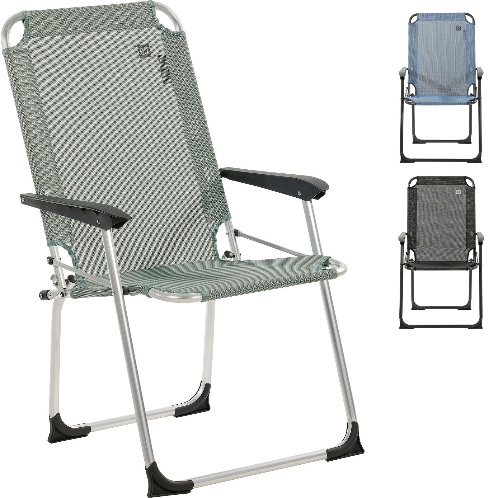 TRAVELLIFE Campingstuhl Como Compact Camping Faltstuhl Klappstuhl Hohe Lehne Alu