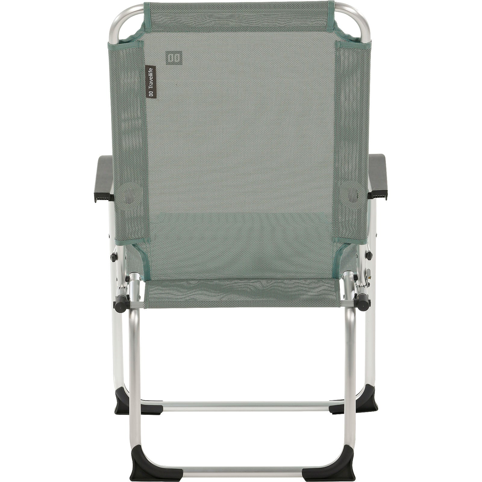Chaise de camping pliante compacte Como de TRAVELLIFE, dossier haut en aluminium