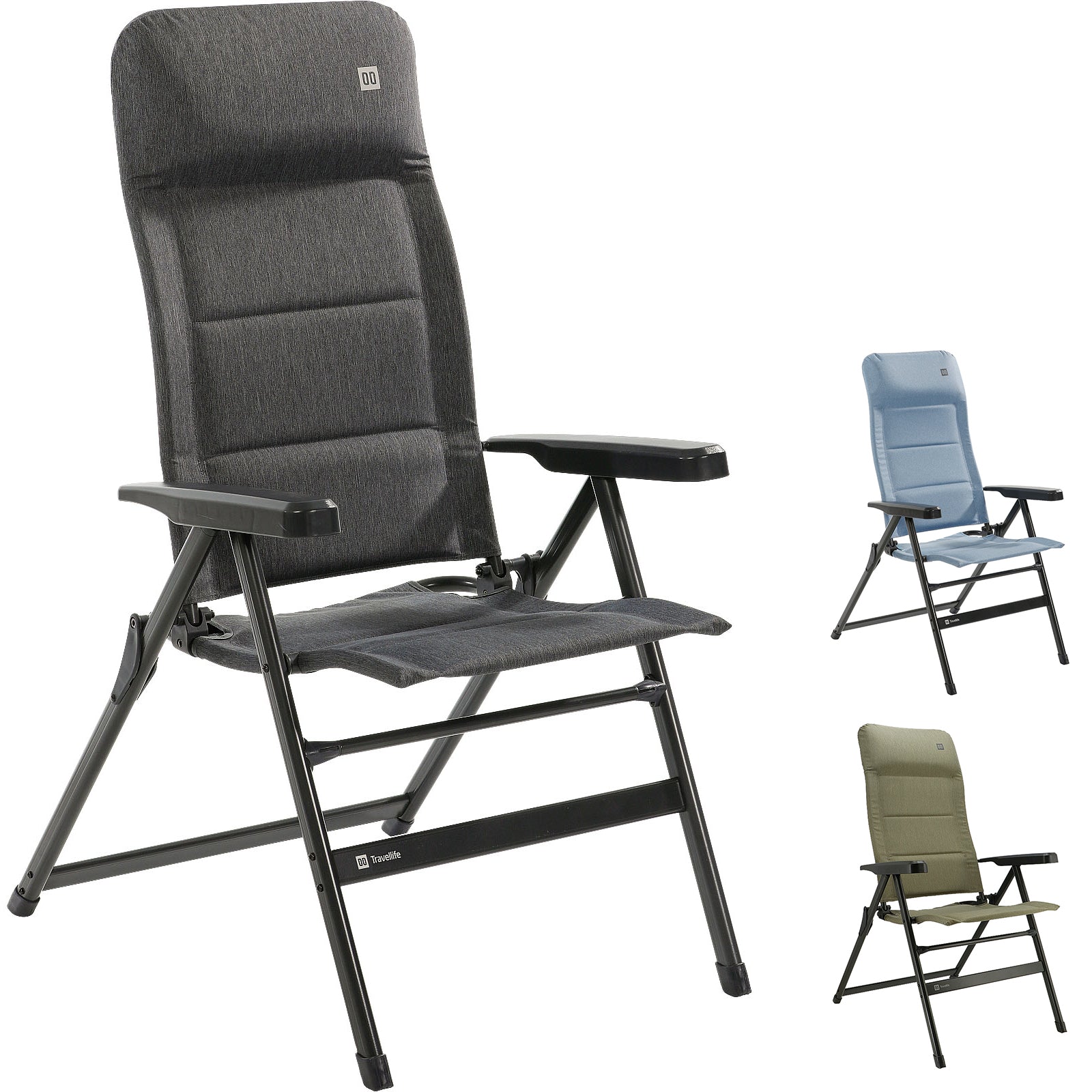 Chaise de camping TRAVELLIFE Lago Comfort Lounger Chair Chaise pliante réglable 120 kg