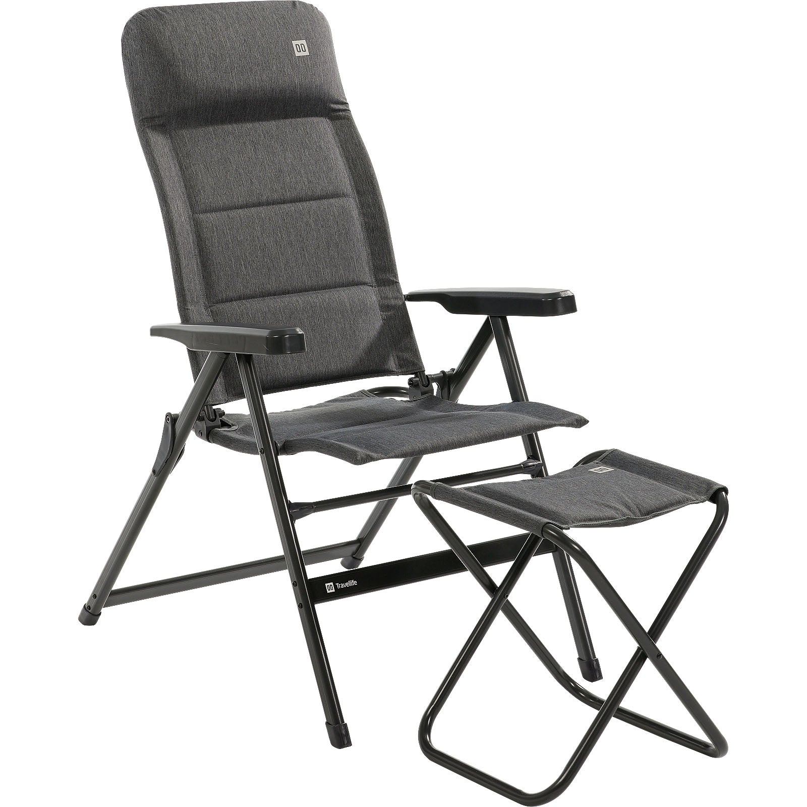 TRAVELLIFE Campingstuhl Lago Comfort Liege Stuhl Klappstuhl Verstellbar 120 kg