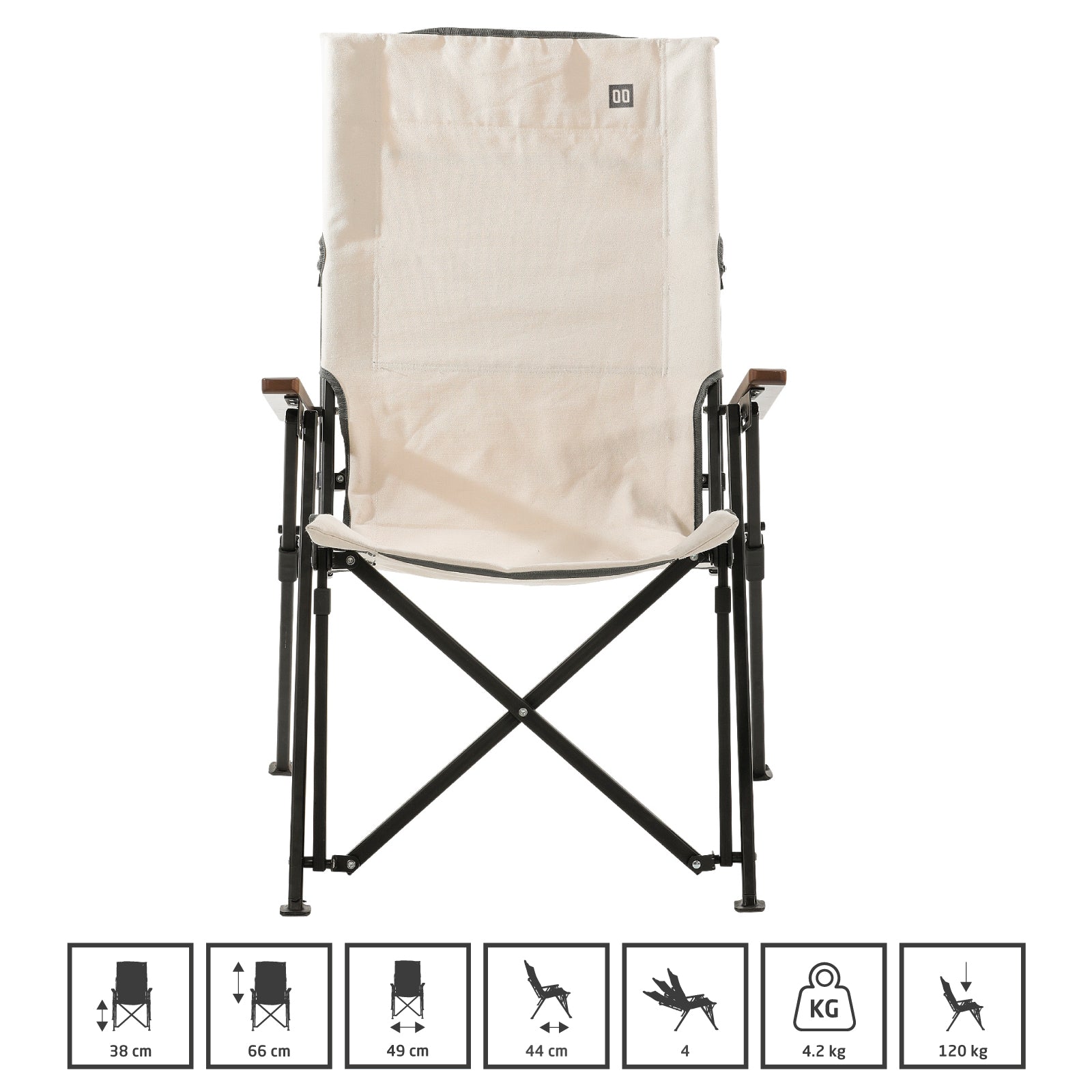 TRAVELLIFE Chaise Papillon Viggo Chaise de Camping Pliante en Coton Réglable