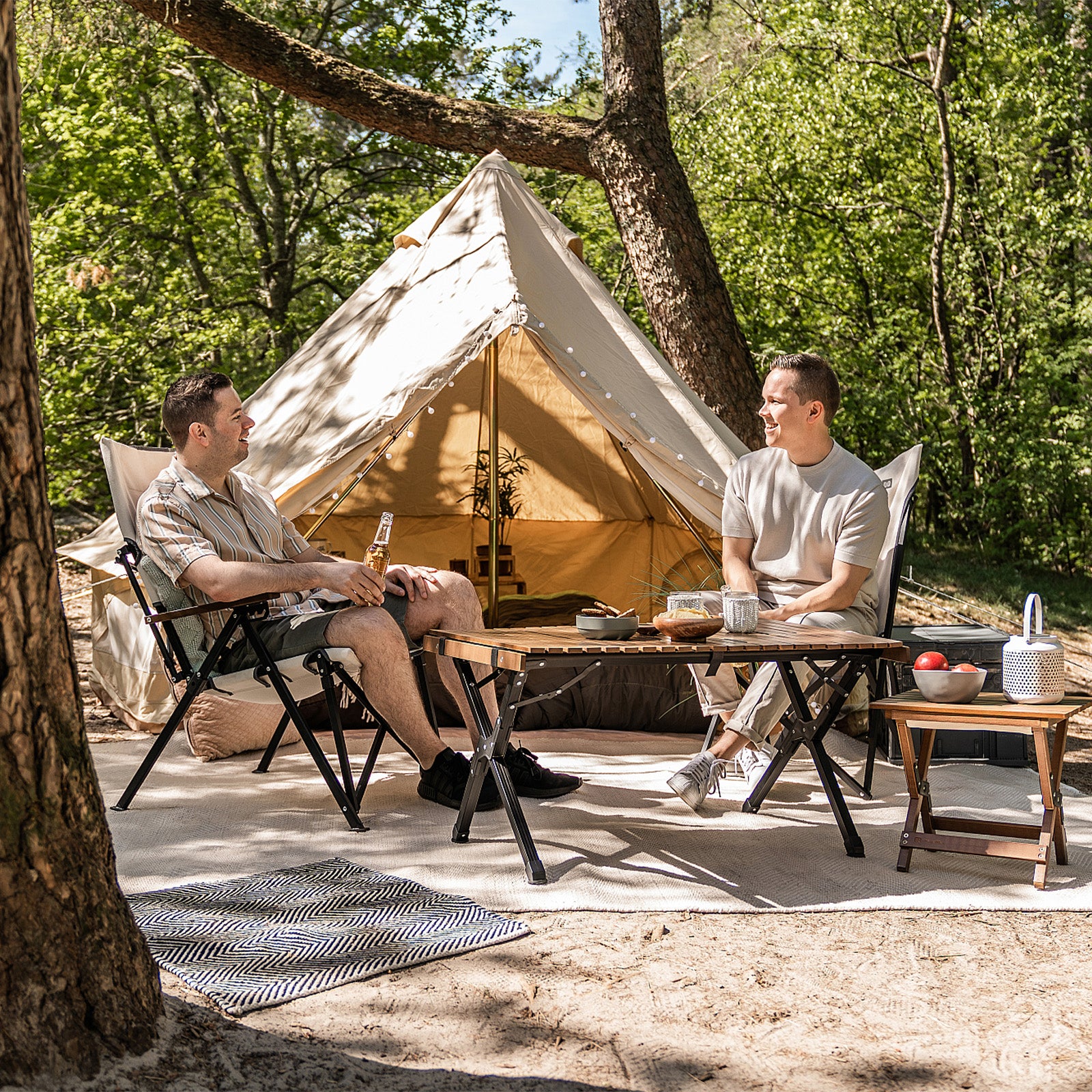 TRAVELLIFE Vlinder Stoel Viggo Camping Klapstoel Katoen Verstelbaar