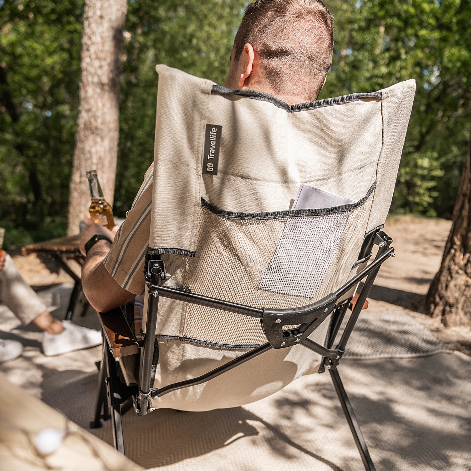 TRAVELLIFE Vlinder Stoel Viggo Camping Klapstoel Katoen Verstelbaar