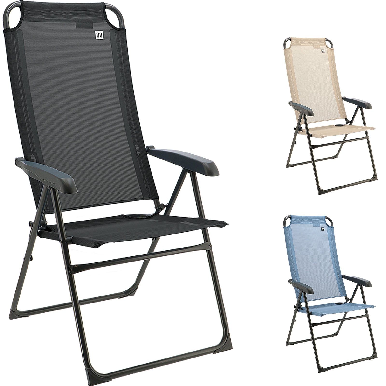 TRAVELLIFE Campingstuhl Lago Liege Stuhl Faltstuhl Klappstuhl Verstellbar 120 kg