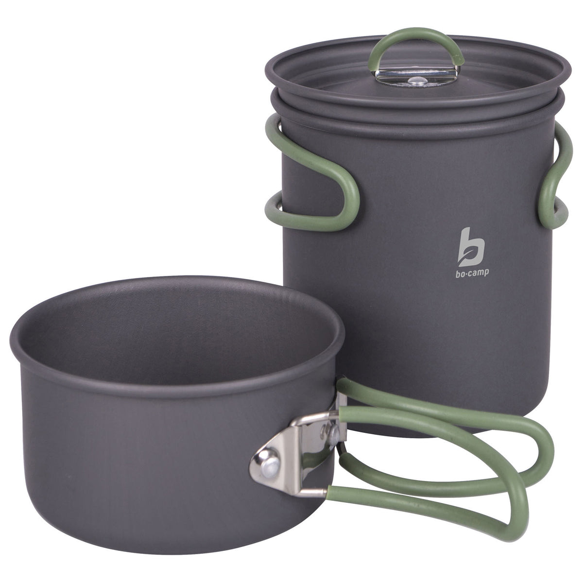 BO-CAMP Alu Kochset 2-teilig Camping Koch Geschirr Trekking Topf Outdo