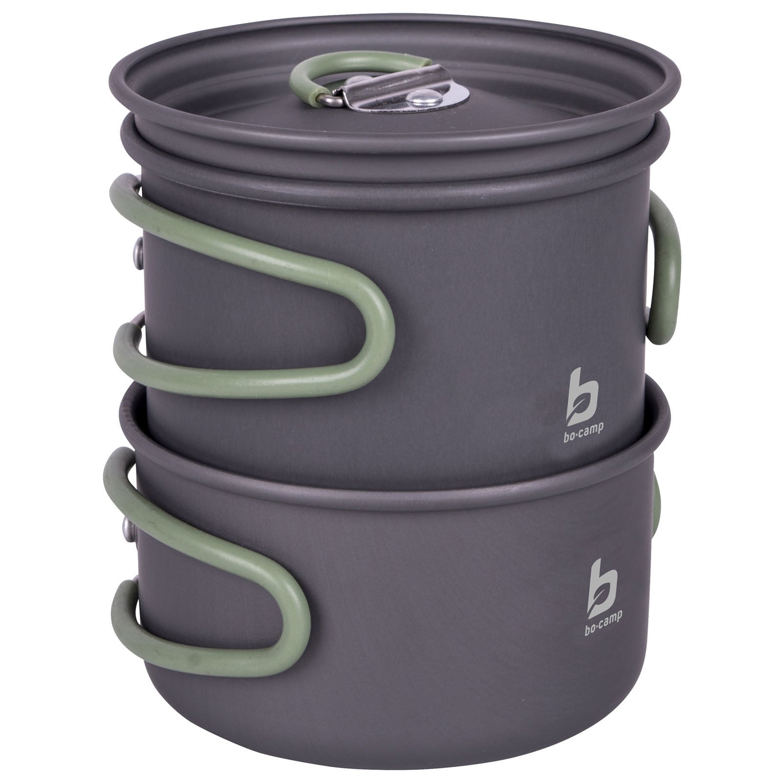 BO-CAMP aluminum cooking set 2-piece camping cooking utensils trekking pot outdoor pan