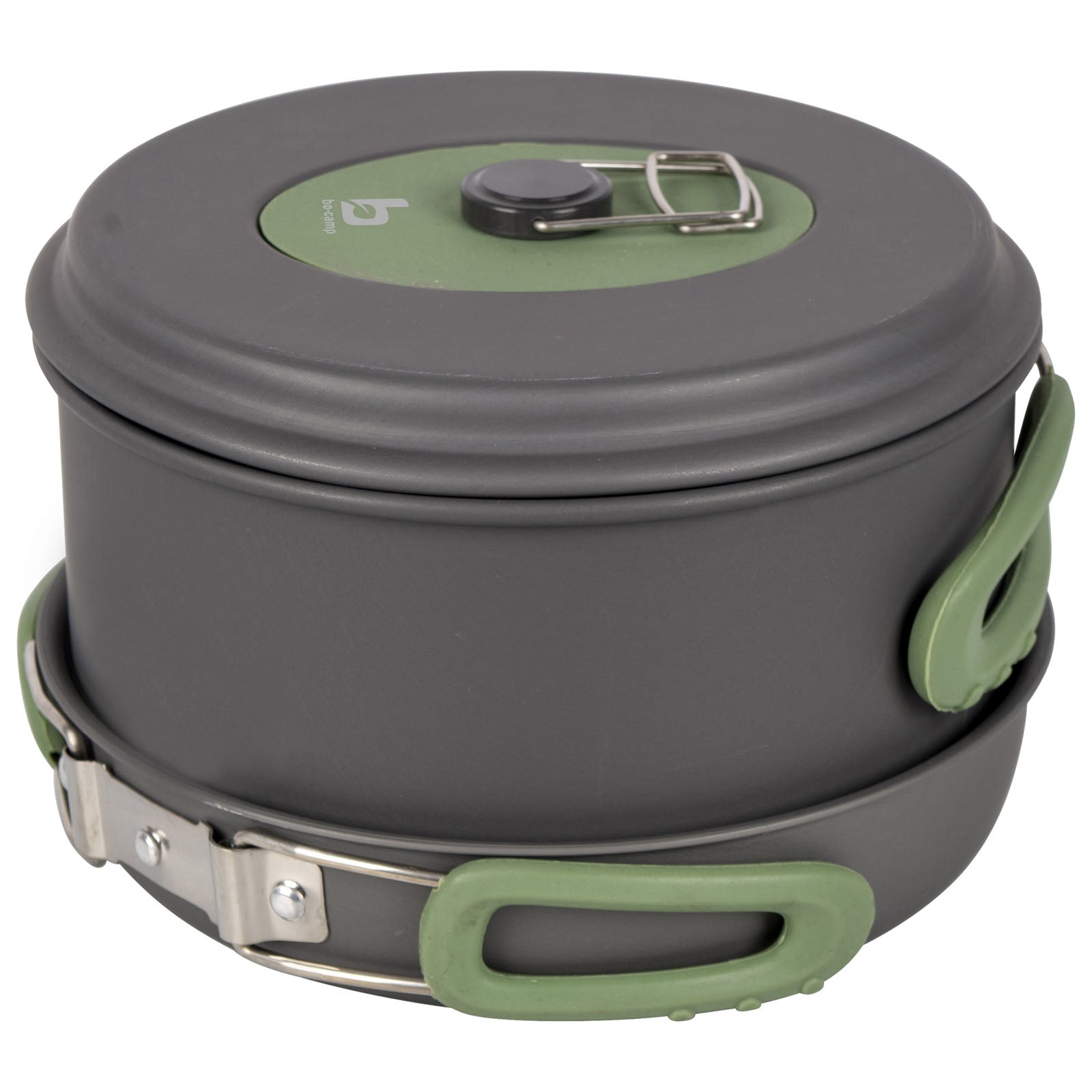 BO-CAMP aluminium kookset, 4-delig, kampeer- en trekkingservies, outdoorpan