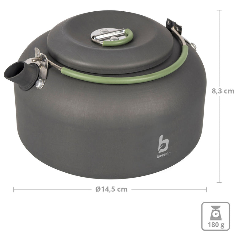 BO-CAMP aluminum kettle 1.4 L camping kettle tea kettle kettle cooking kettle