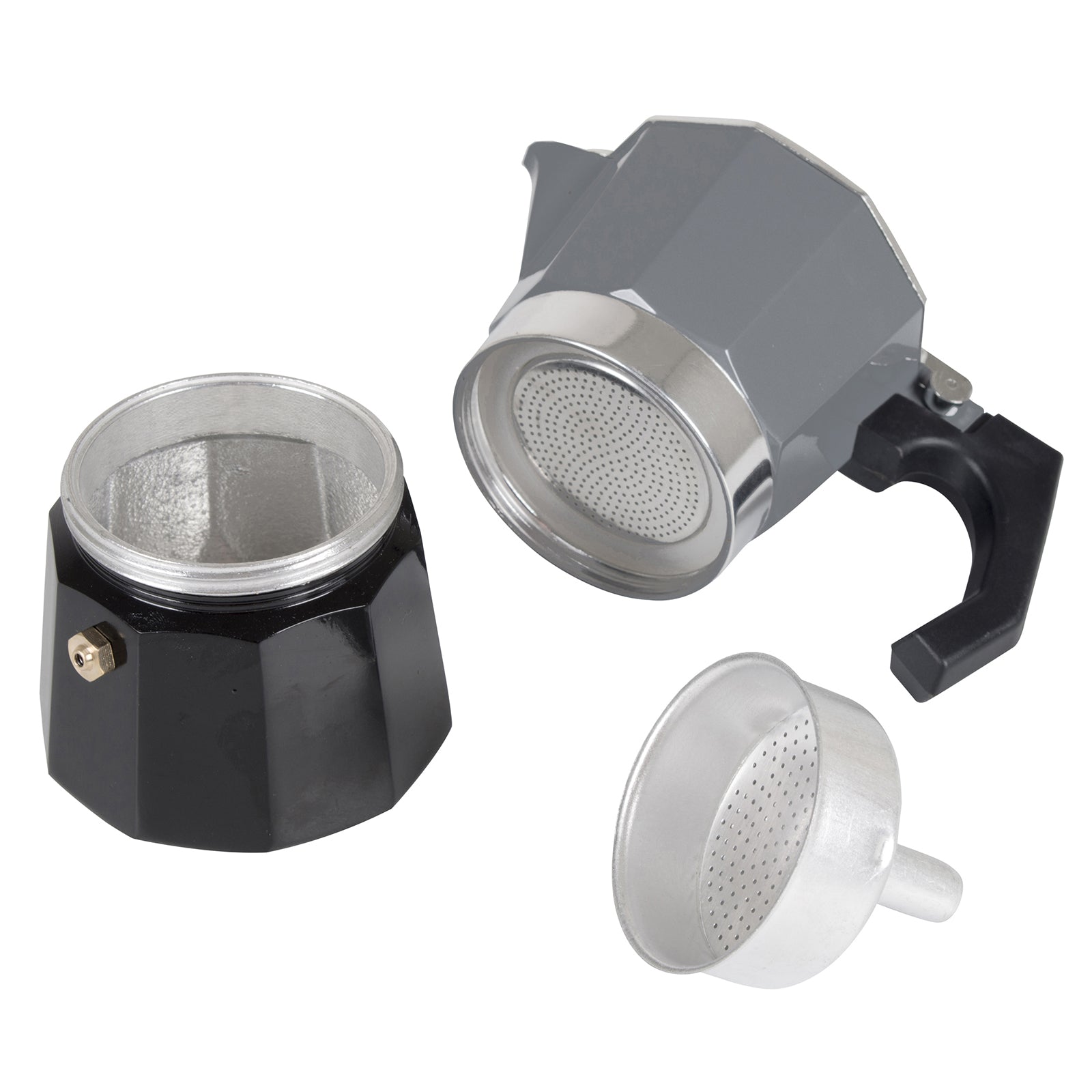 BO-CAMP Espressokocher Percolator - Kaffee Kocher Espresso Kanne Alu 2-6 Tassen