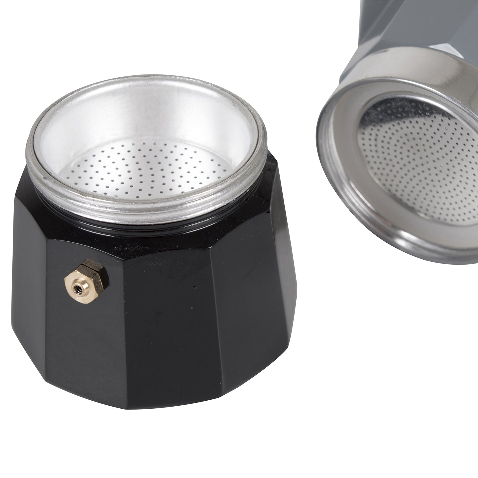 BO-CAMP Espressokocher Percolator - Kaffee Kocher Espresso Kanne Alu 2-6 Tassen
